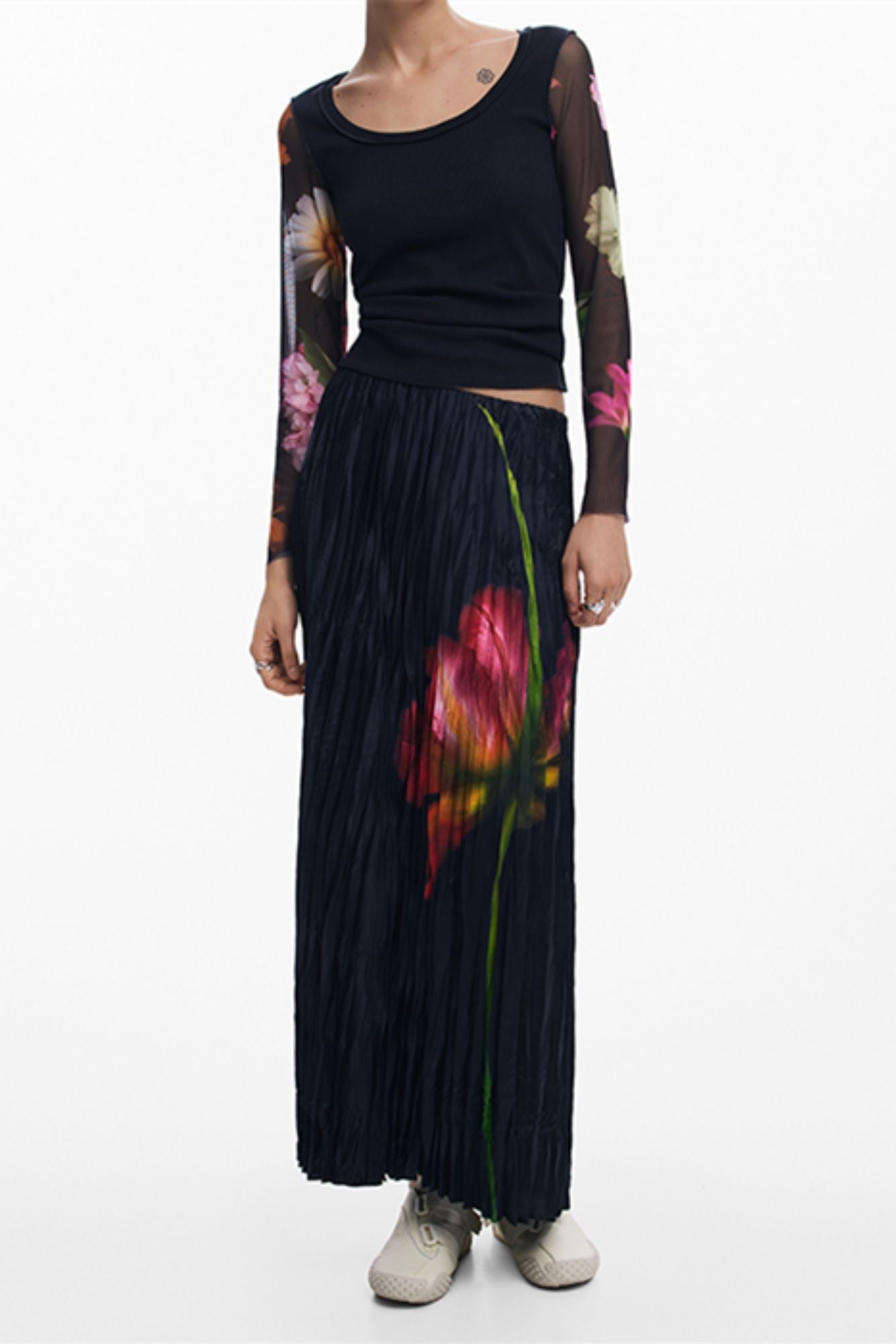 ZANNA PRINT PLEATED SKIRT FOR BLACK-TIE EVENTS