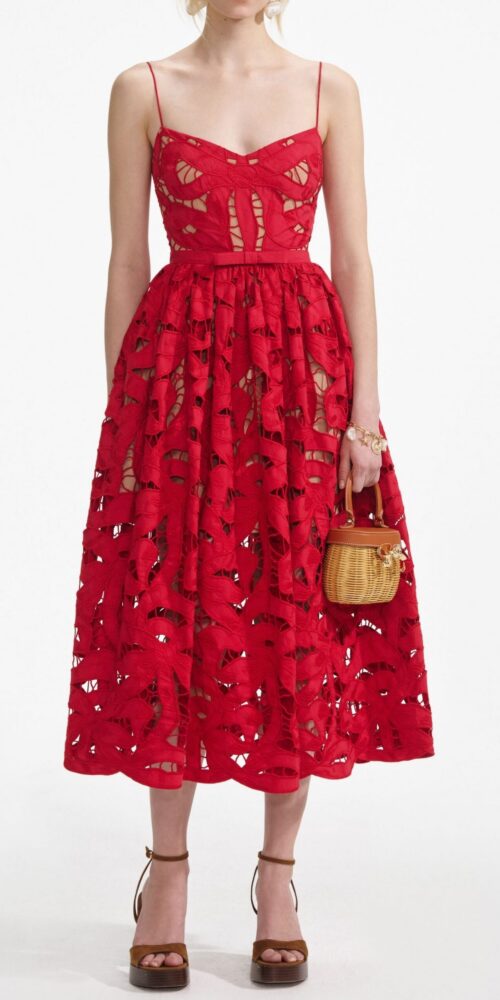 PF25-013M-R_1 WENDY RED BOW EMBROIDERED MIDI DRESS FOR HOLIDAY PARTIES