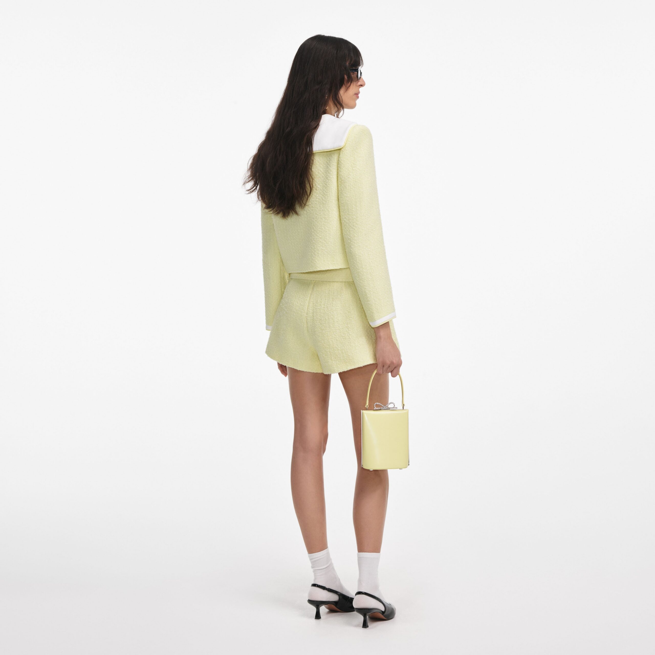 SIGRID YELLOW BOUCLE SKORT FOR PARTIES
