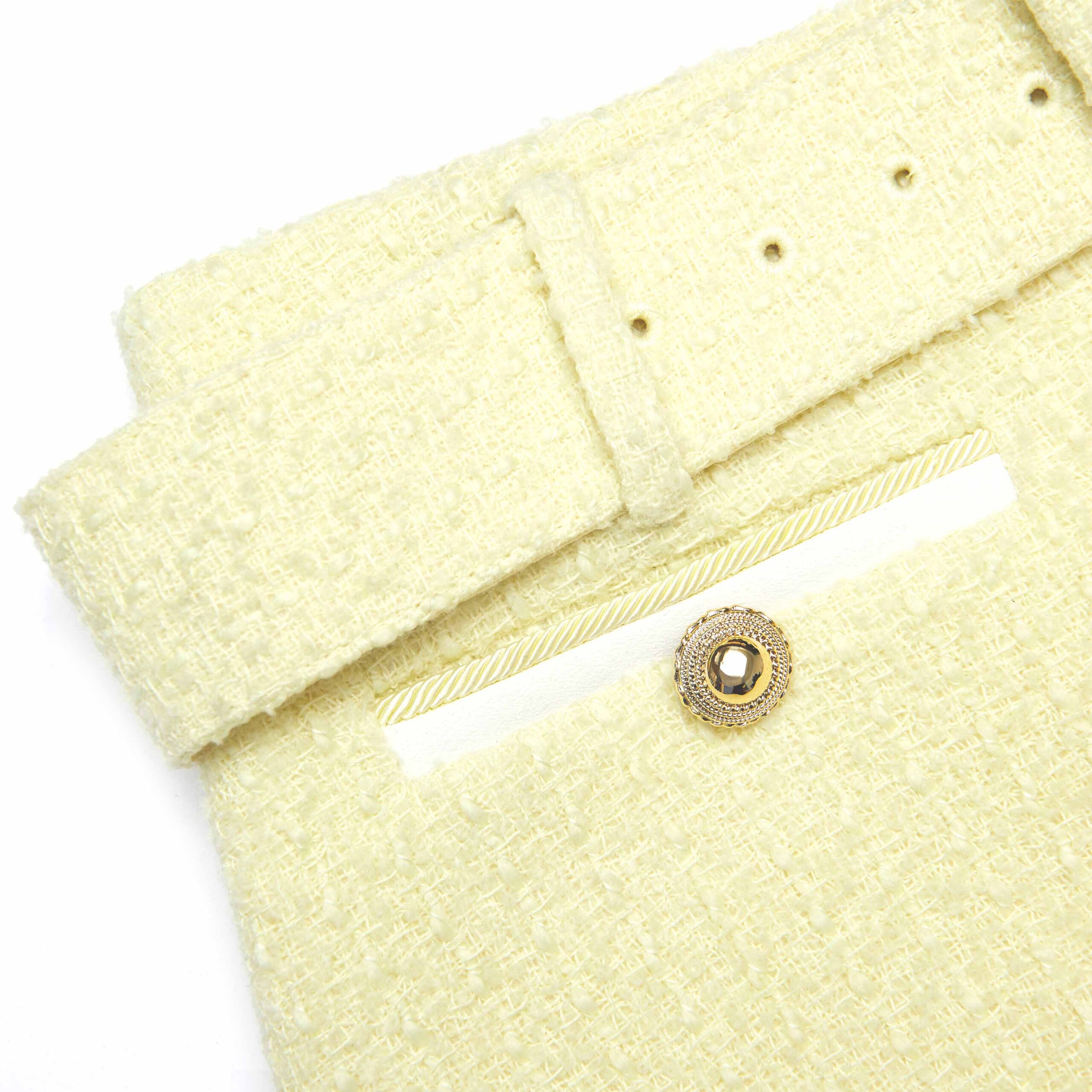 SIGRID YELLOW BOUCLE SKORT FOR PARTIES