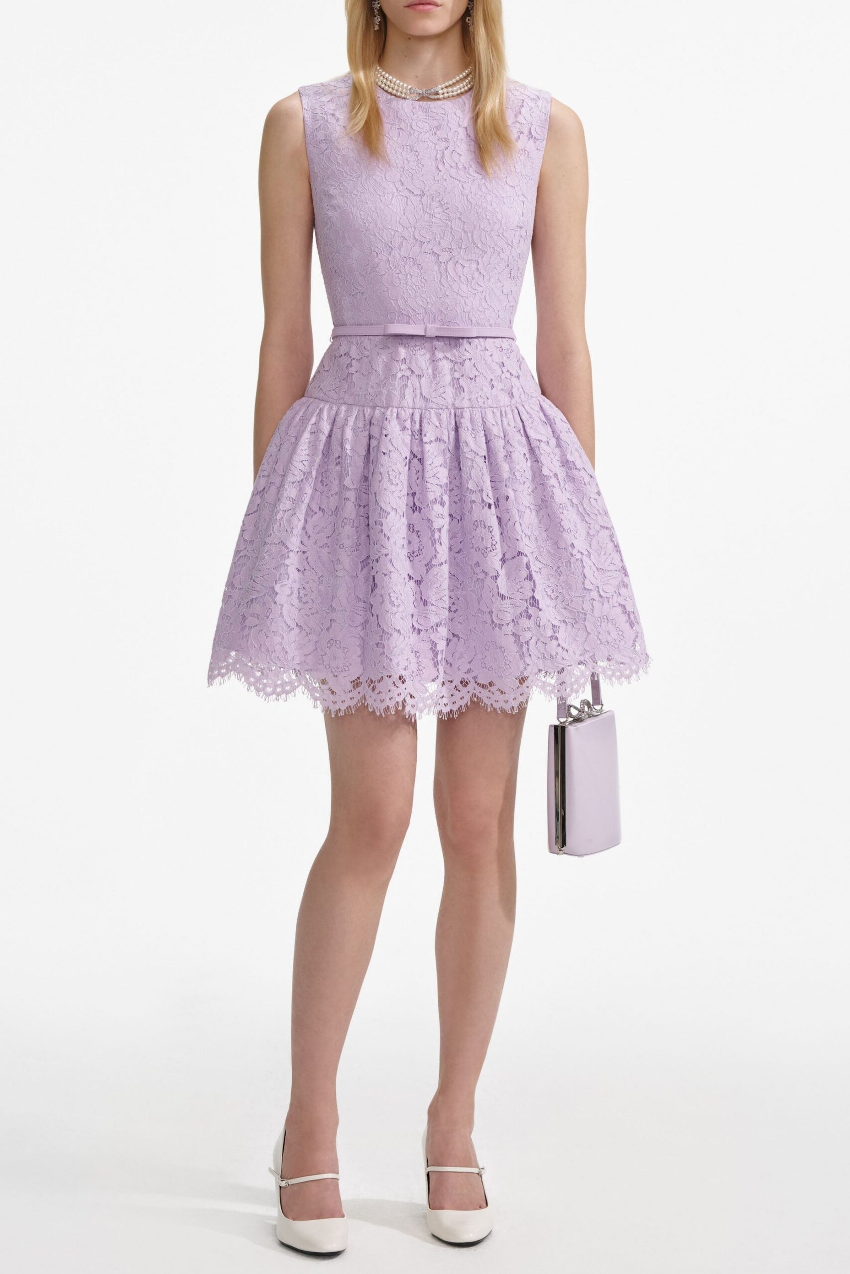 PF25-067S-L_1 ZORA LACE SLEEVELESS MINI DRESS - LILAC COCKTAIL PARTY