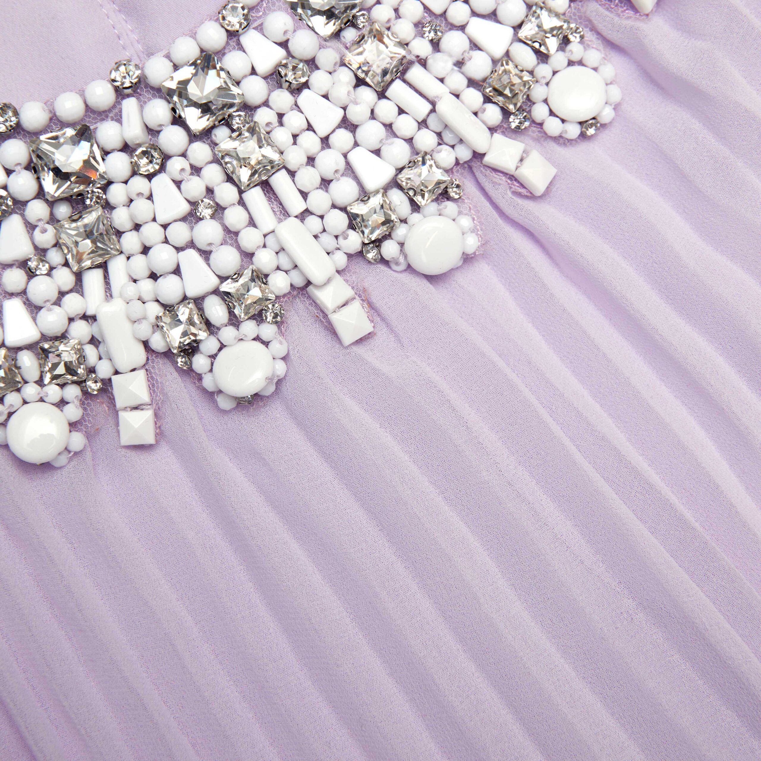 LILAC FEATHER CHIFFON MIDI DRESS FOR EVENTS