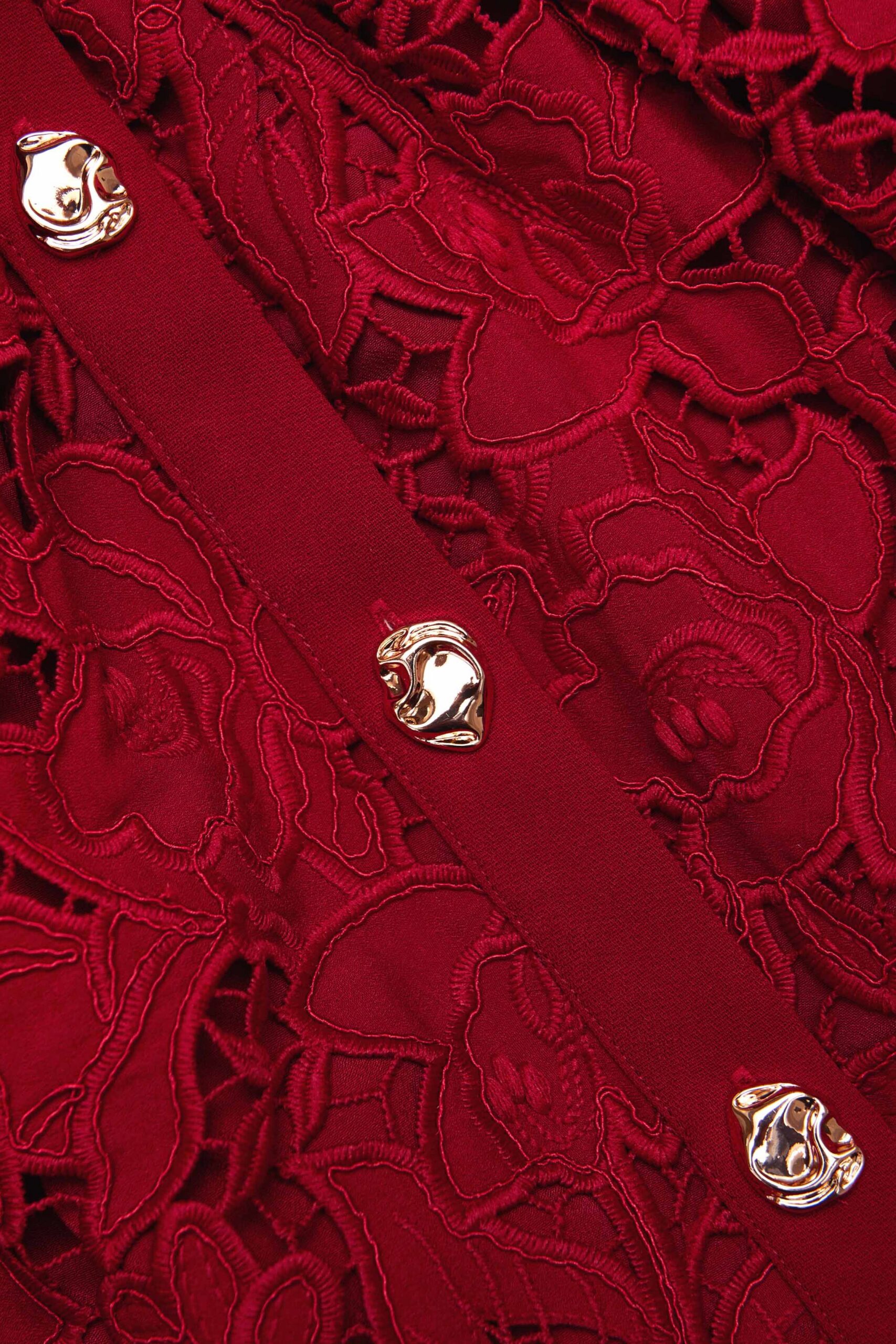 BURGUNDY LACE COLLAR MINI DRESS FOR PARTY