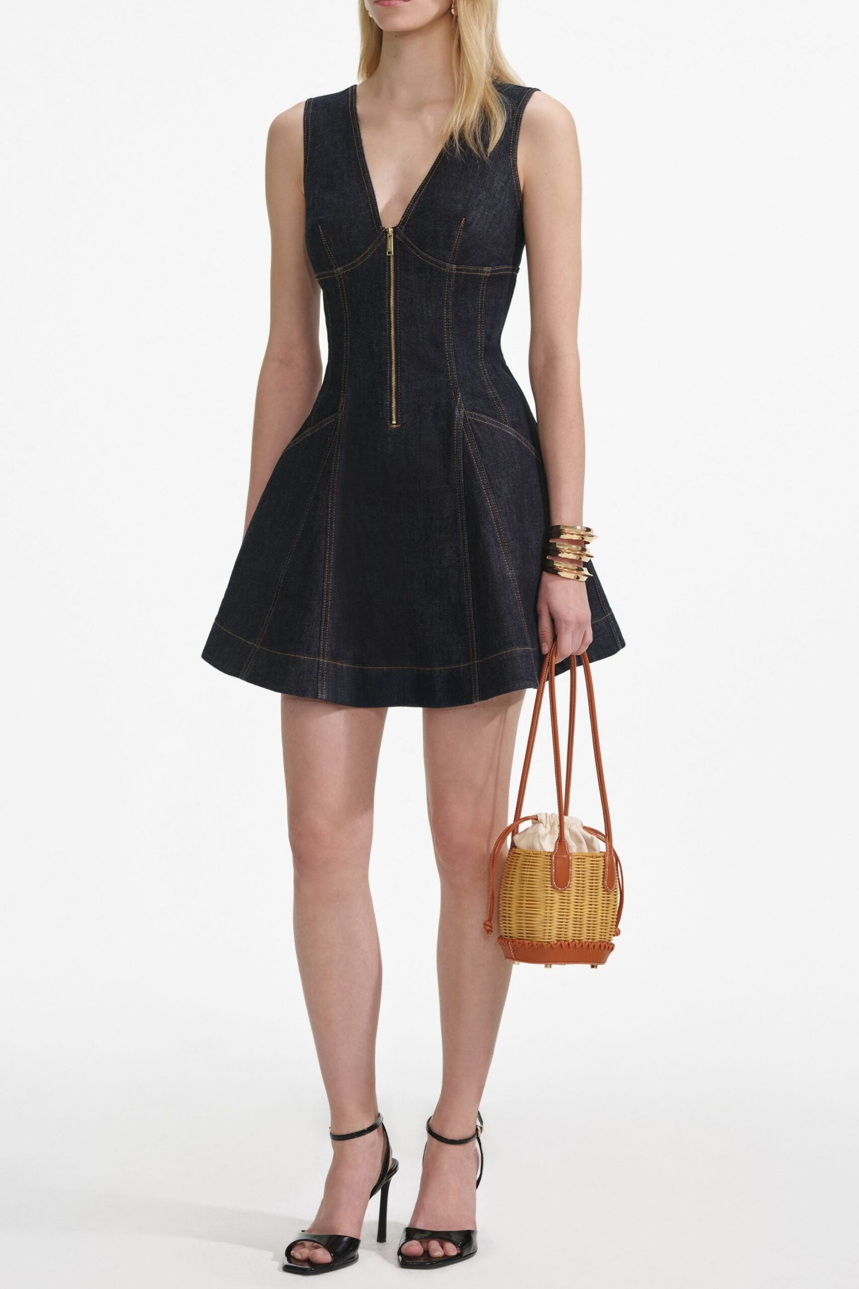 ELIZABETH INDIGO DENIM MINI DRESS