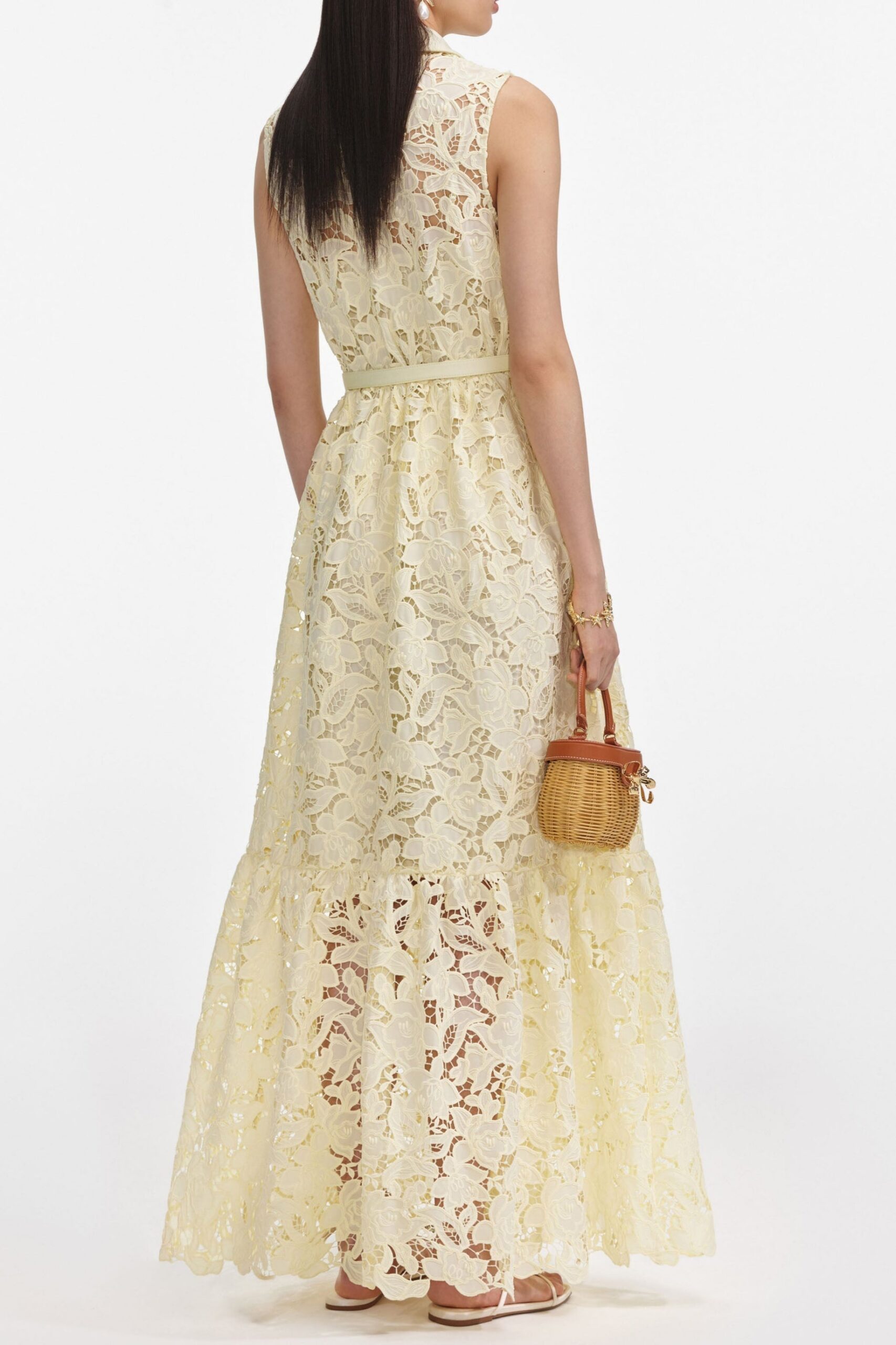 INGRID YELLOW LACE MAXI DRESS - BOHO WEDDING GUEST