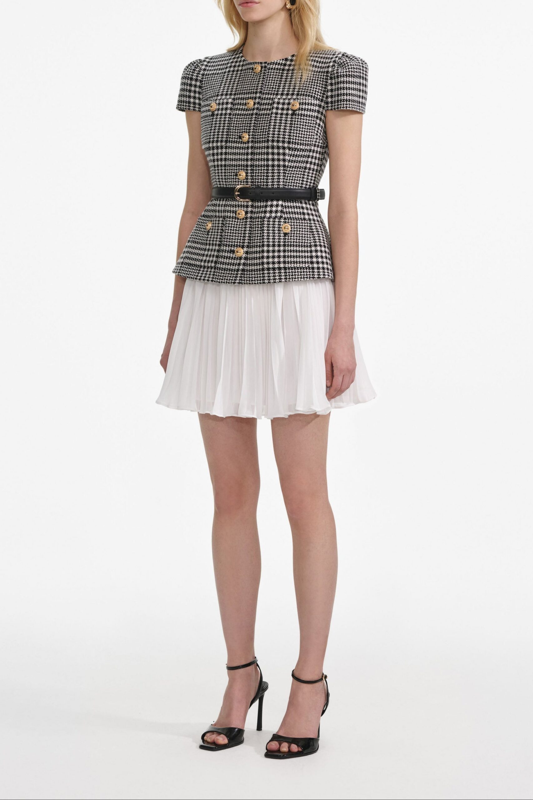 HOUNDSTOOTH MINI DRESS FOR PARTY NIGHT