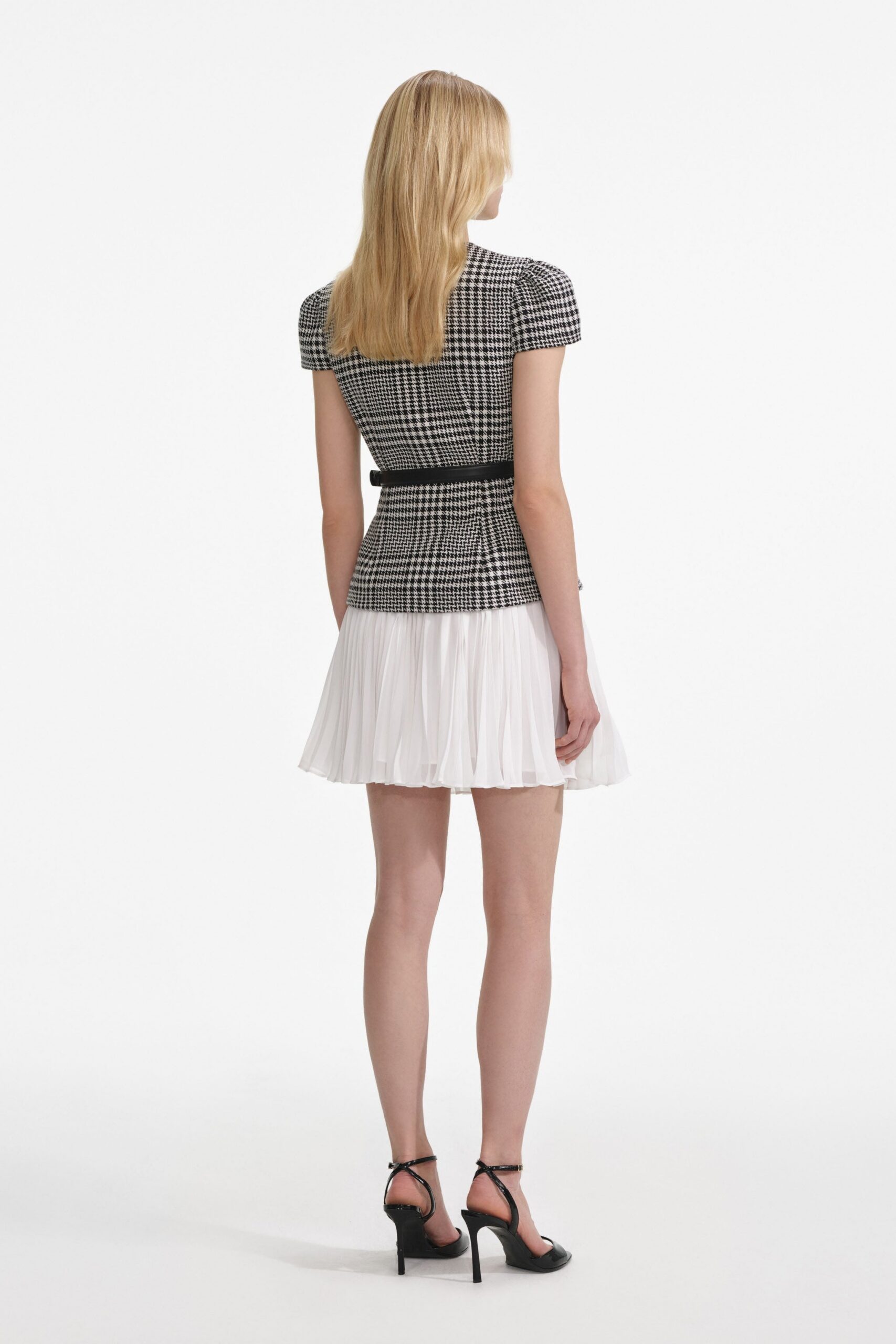 HOUNDSTOOTH MINI DRESS FOR PARTY NIGHT
