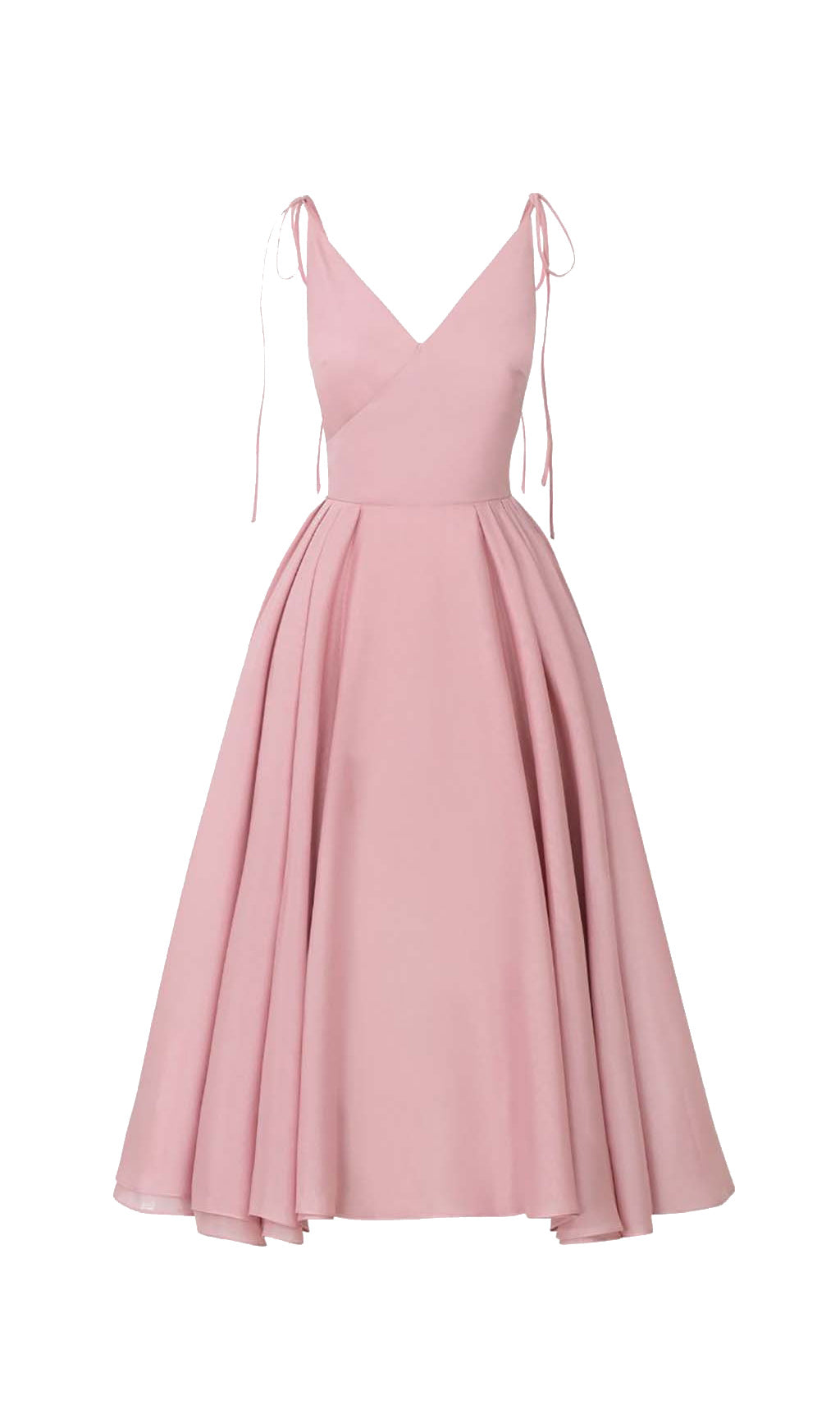 ELEGANT PLEATED FLARE MIDI DRESS IN PINK