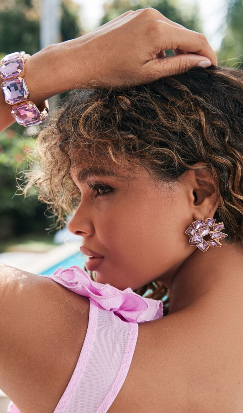 GLAM MULTI-LAYER RHINESTONE DROP EARRINGS FOR PARTY