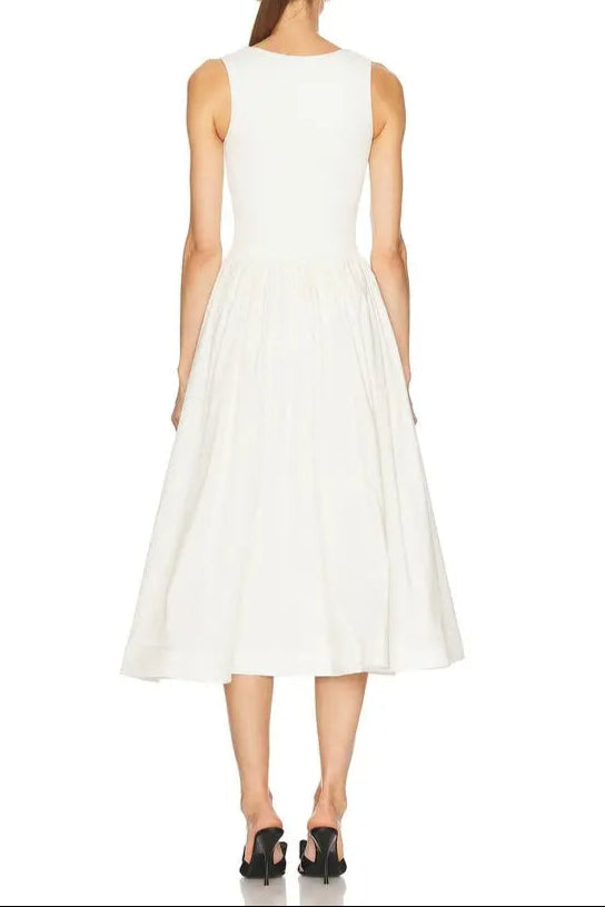 BUTTERFLY EMBELLISHED KNIT MIDI DRESS