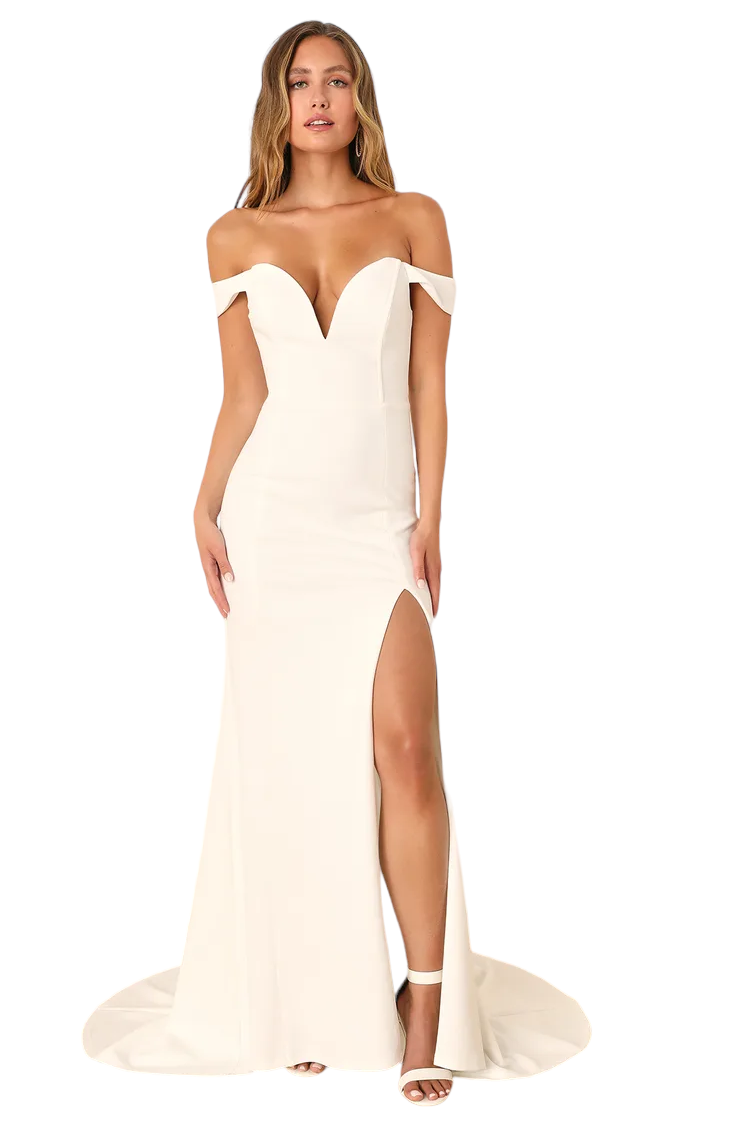 PhotoRoom-20240103-104302 WHITE PLUNGE SLEEVELESS MERMAID MAXI DRESS