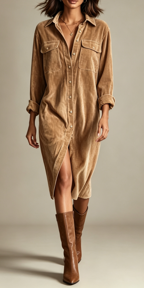 Pinterest_Ad_Title_Description_for_the_Dress_1 SOLID SINGLE-BREASTED SHIRT MIDI DRESS CASUAL