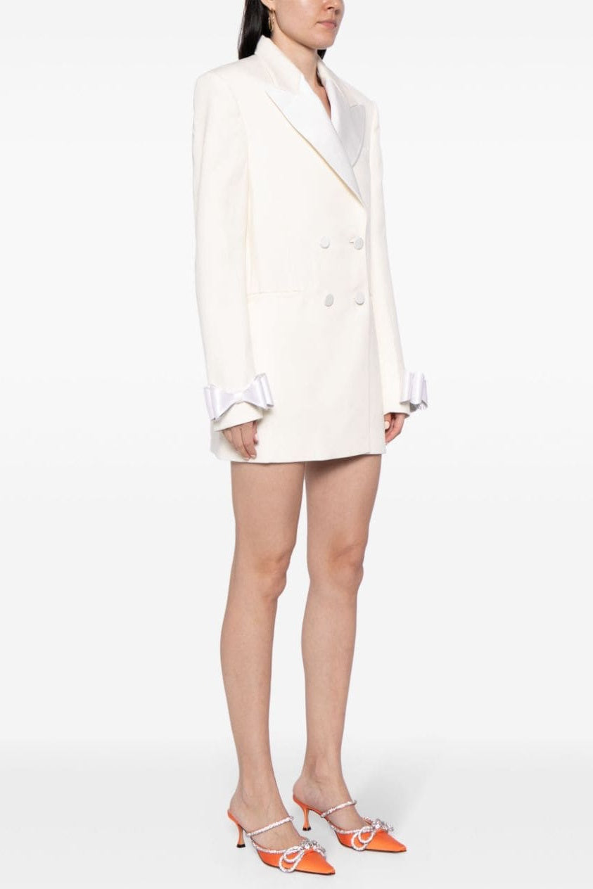 CRYSTAL BOW BLAZER DRESS FOR WEDDING GUEST