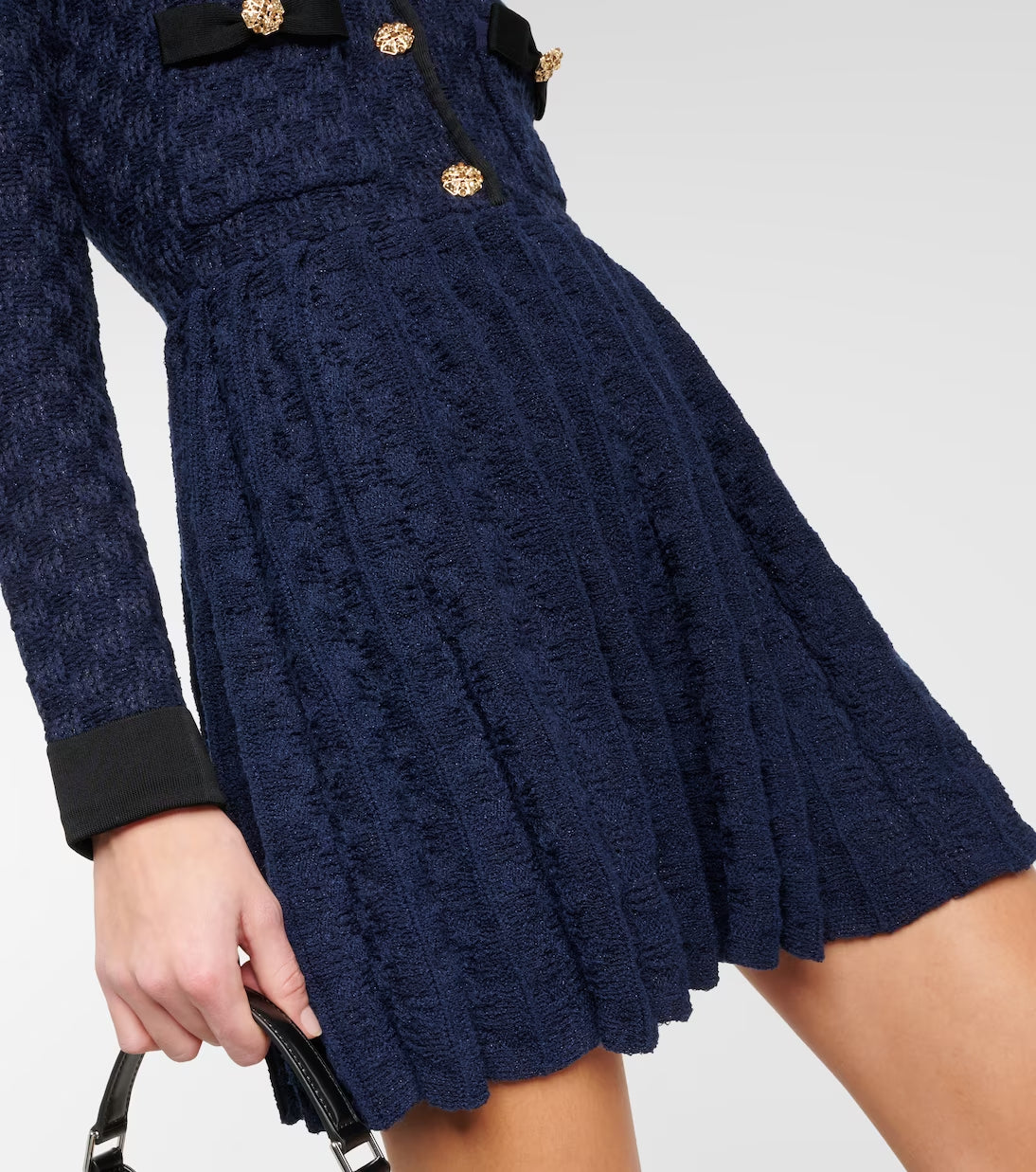 NAVY KNIT MINI DRESS FOR COCKTAIL PARTY