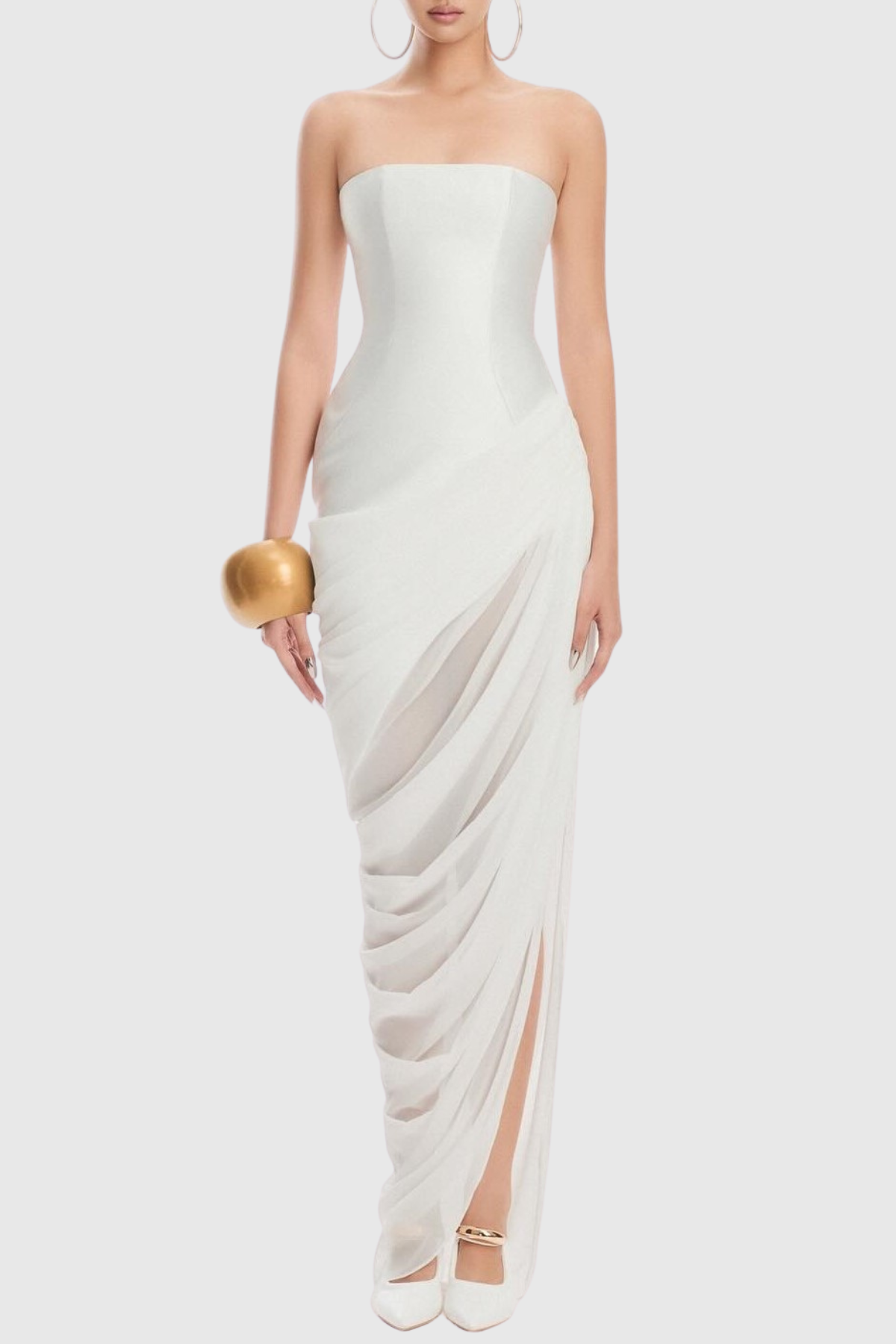 PosieStraplessRuchedMidiDress_1 POSIE STRAPLESS RUCHED MIDI DRESS