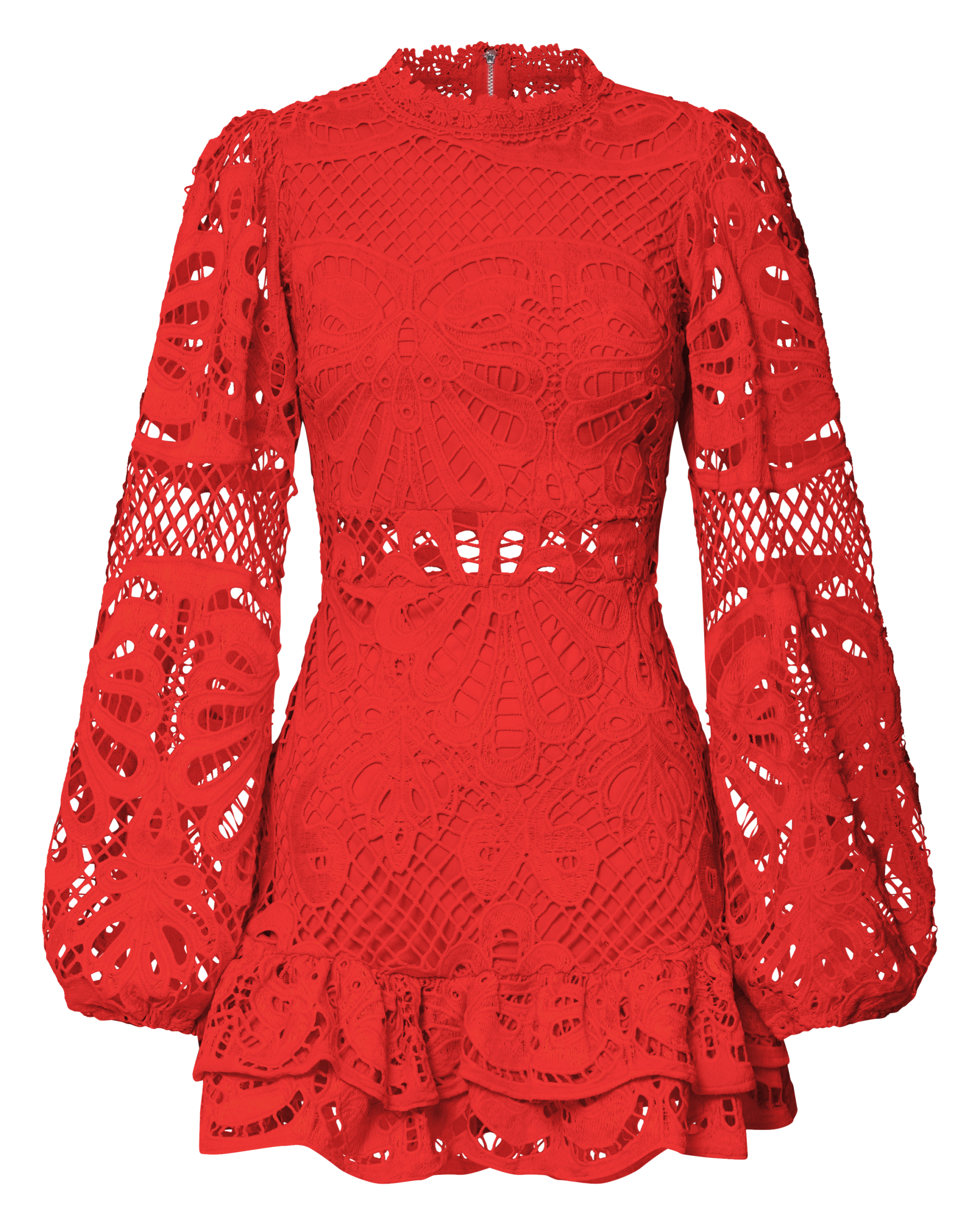 ProductZoomedImage_6f121304-fcae-4c24-b0ba-f41a7d6342aa LONG PUFF SLEEVE LACE MINI COCKTAIL DRESS