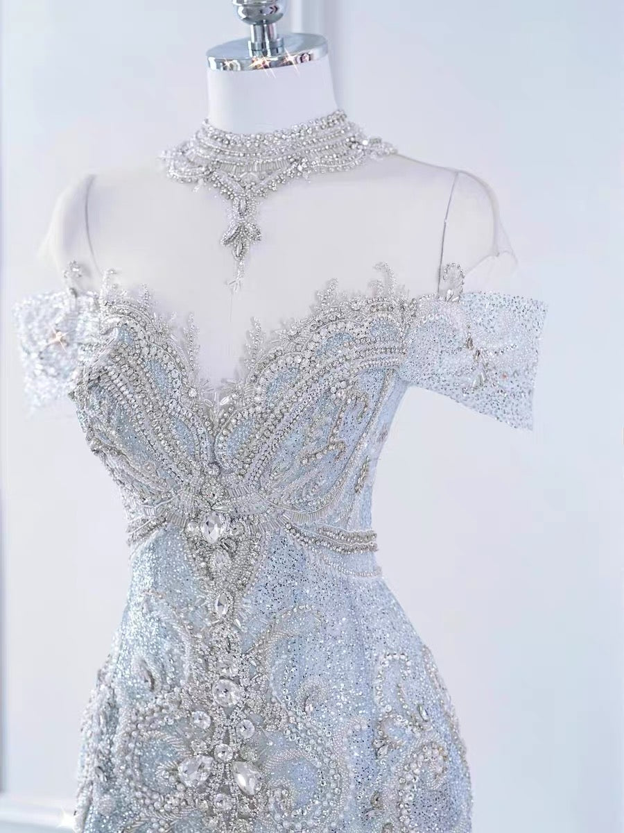 VINTAGE MERMAID SEQUIN PARTY GOWN