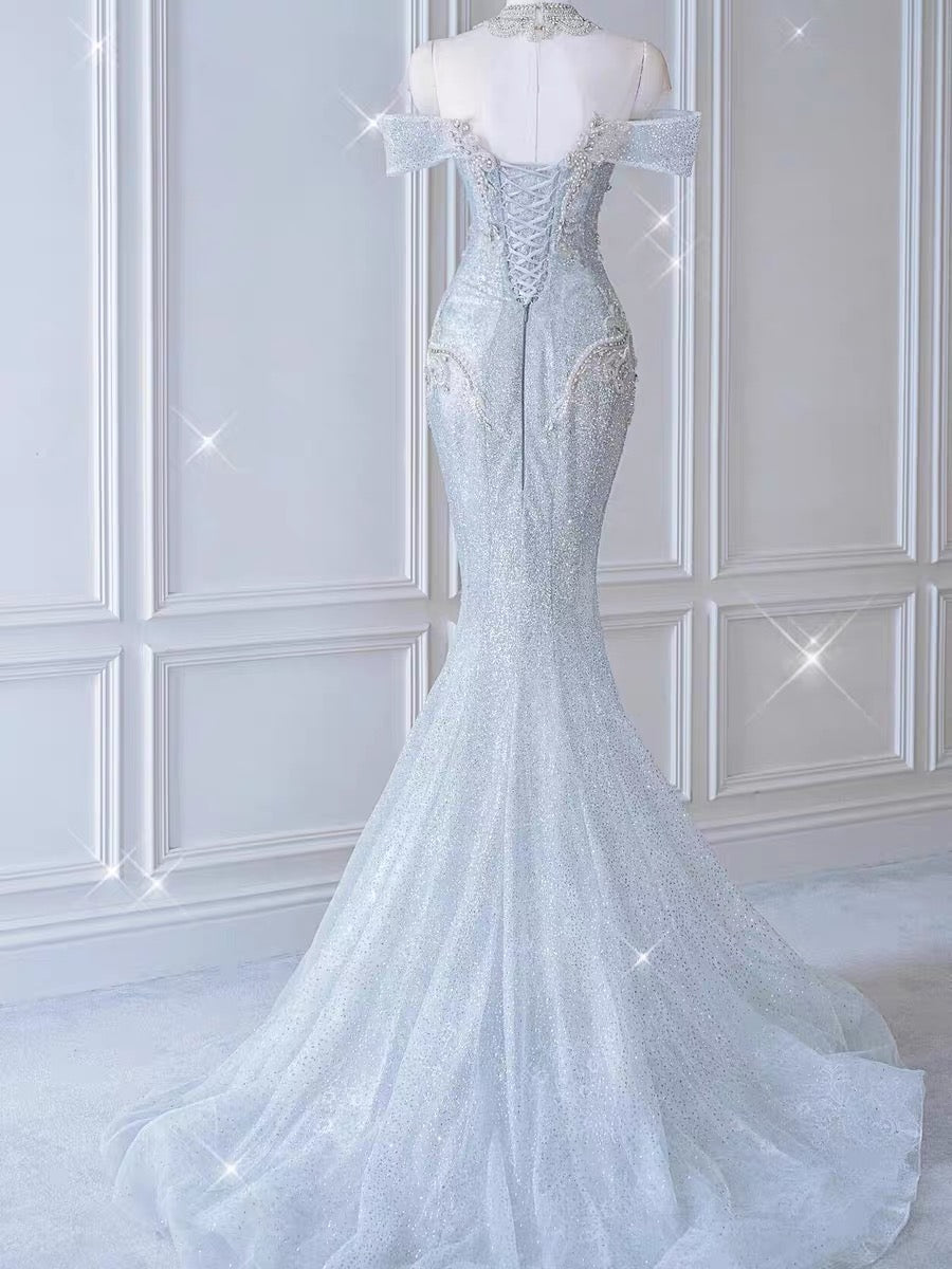 VINTAGE MERMAID SEQUIN PARTY GOWN