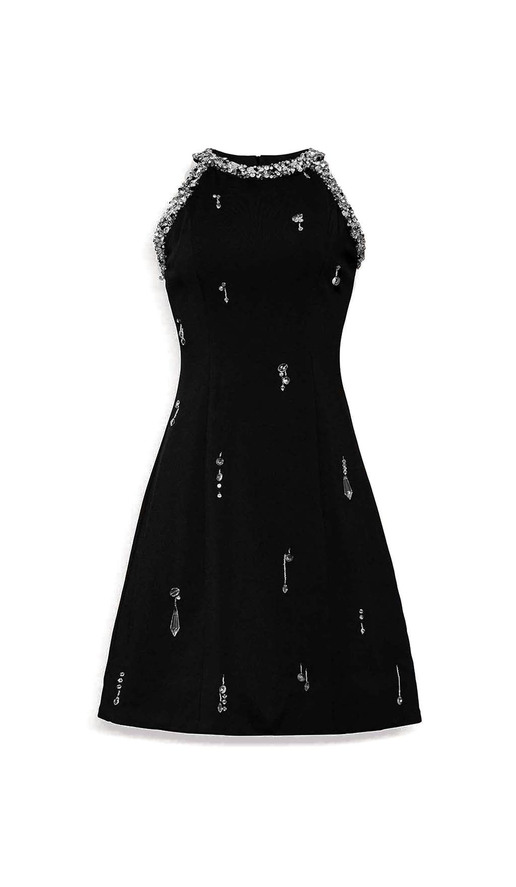 RHINESTONE BLACK SUNDRESS FOR EVENTS