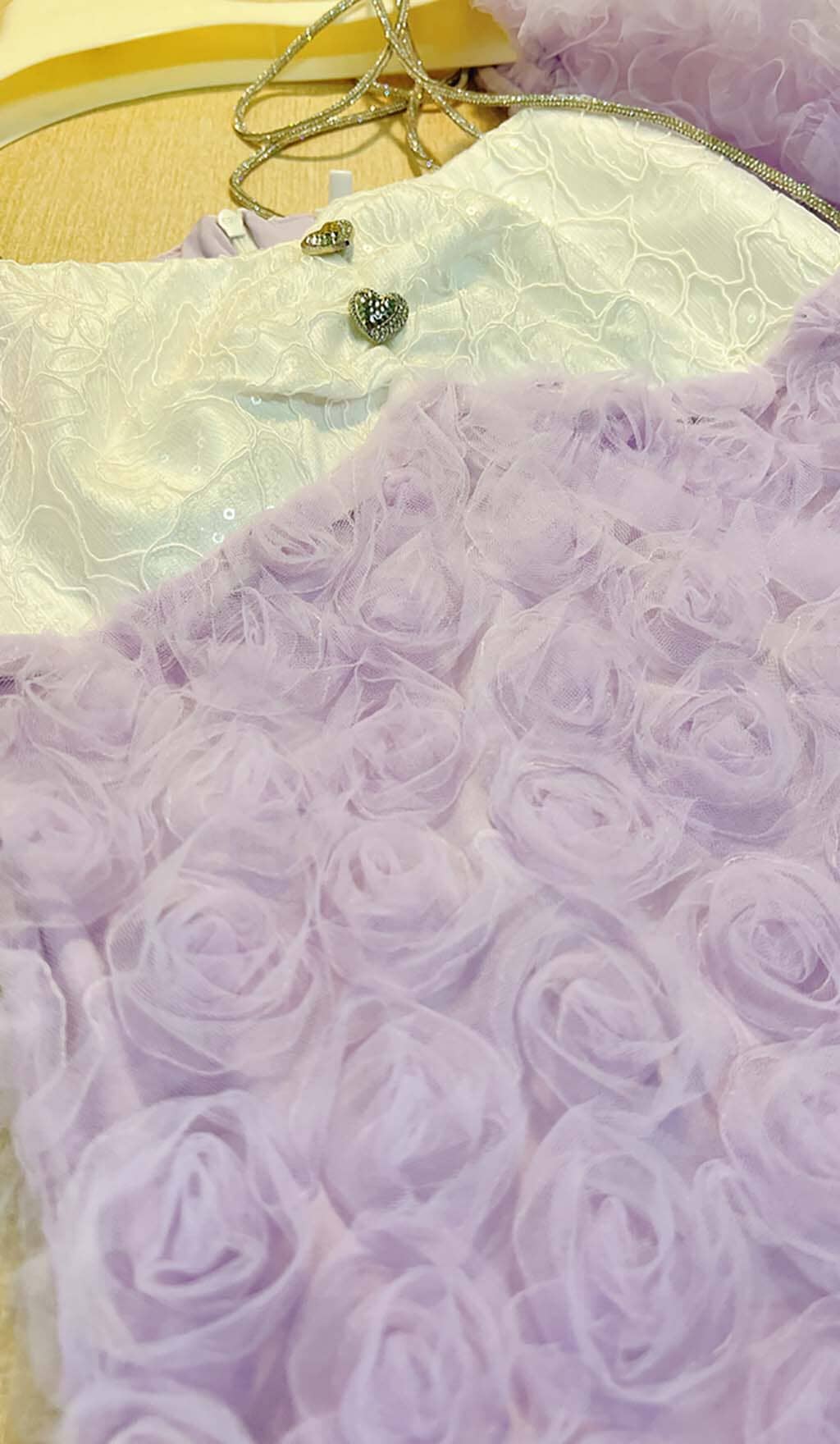 LILAC ROSE EMBELLISHED MINI DRESS FOR COCKTAIL PARTY
