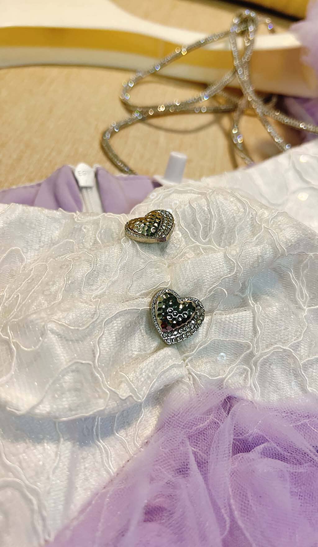 LILAC ROSE EMBELLISHED MINI DRESS FOR COCKTAIL PARTY
