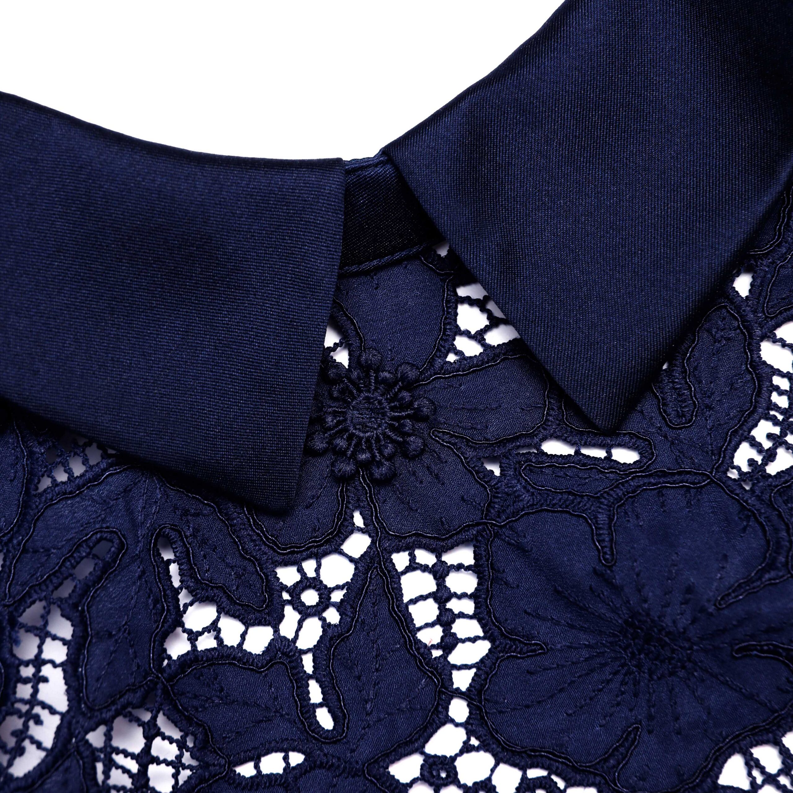 ZENOBIA NAVY LACE MIDI DRESS FOR EVENTS