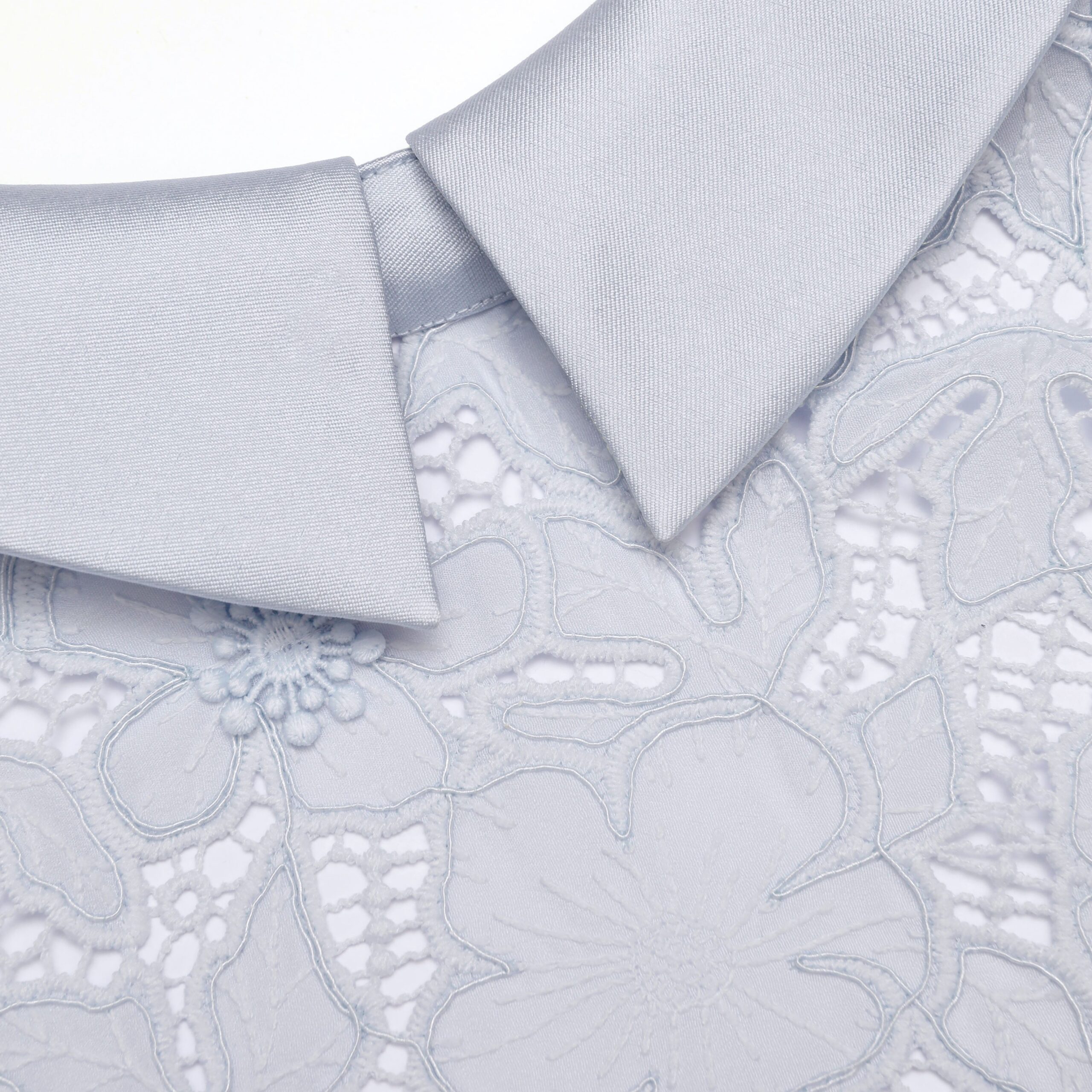 ZENOBIA PALE BLUE LACE MIDI DRESS