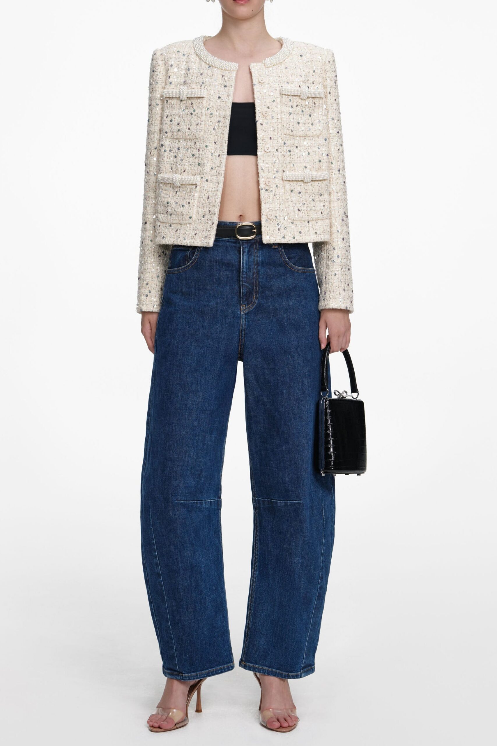 LILLIAN CREAM BOUCLE JACKET | EMBELLISHED WEDDING BLAZER