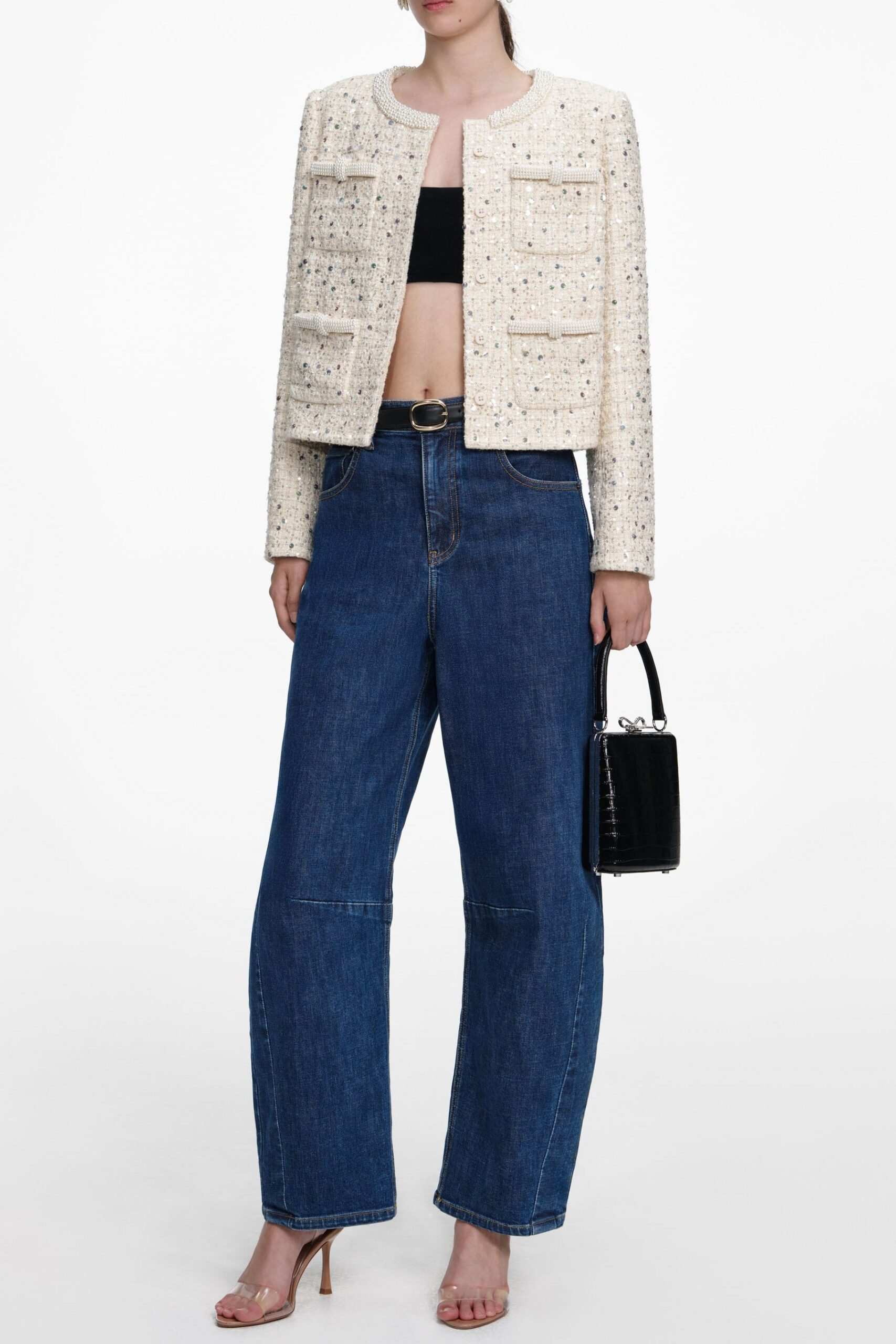 LILLIAN CREAM BOUCLE JACKET | EMBELLISHED WEDDING BLAZER
