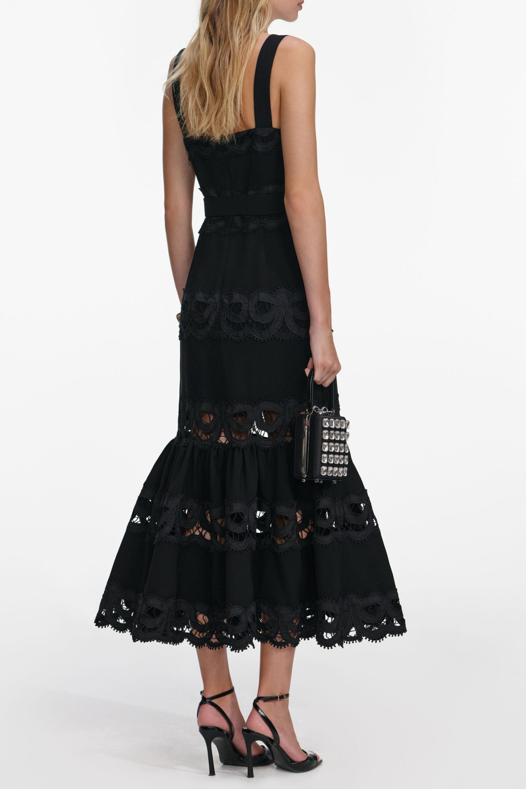 BLACK CREPE MIDI DRESS: ELEGANT WORK & COCKTAIL