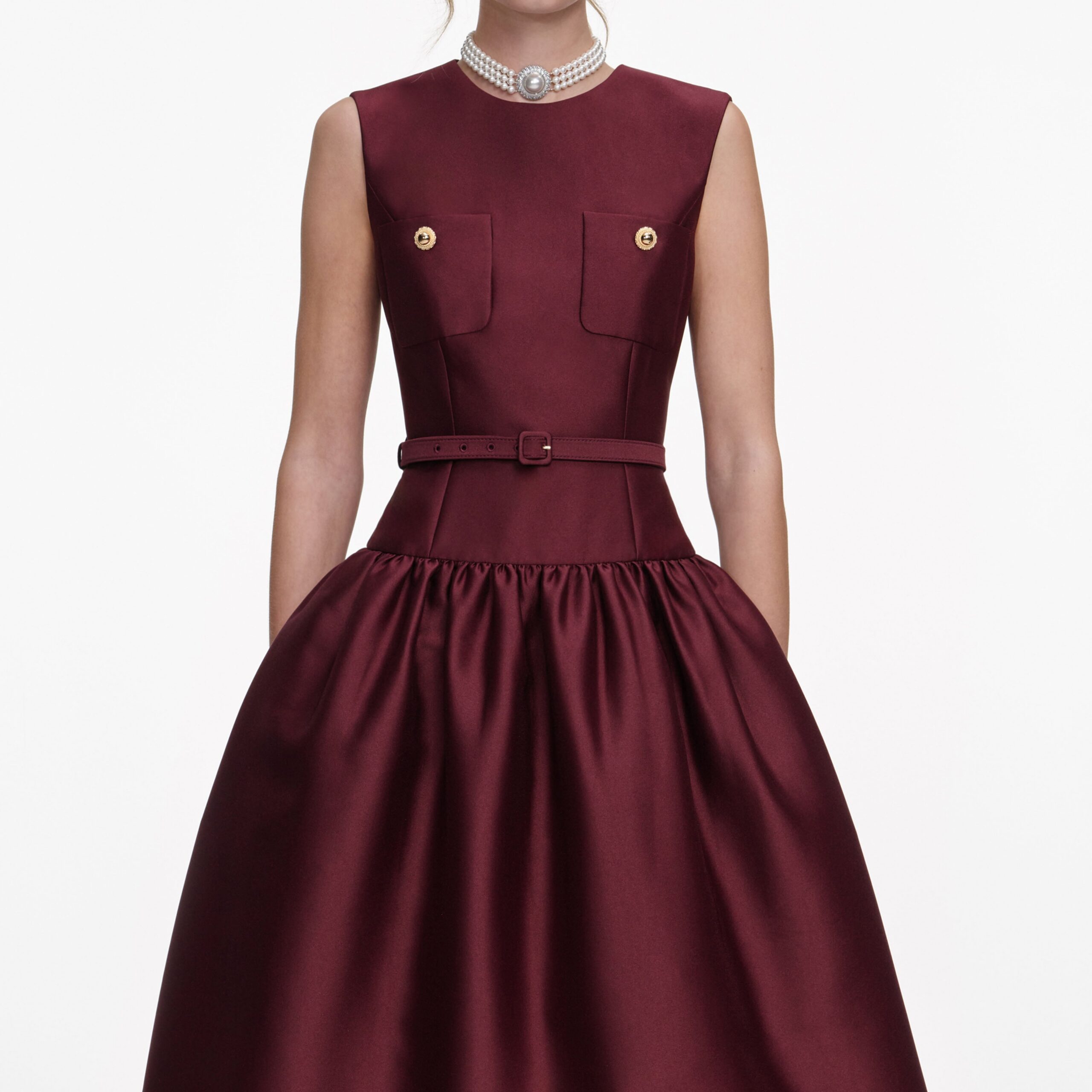 JOCELYN BURGUNDY STRAPLESS BOWKNOT MAXI DRESS