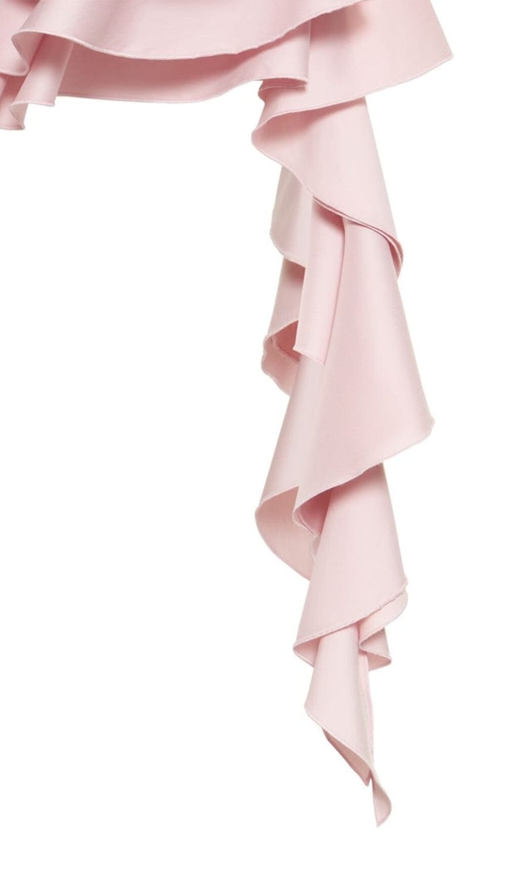 RUFFLE HALTER CROP TOP IN PINK