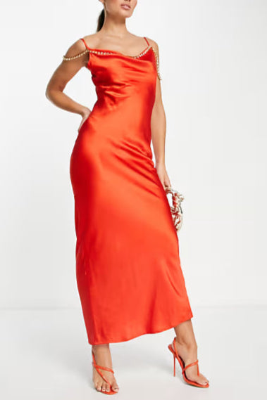 Rare_London_embellished_satin_cami_maxi_dress_in_burnt_orange_1_of_4 BURNT ORANGE EMBELLISHED SATIN CAMI MAXI DRESS