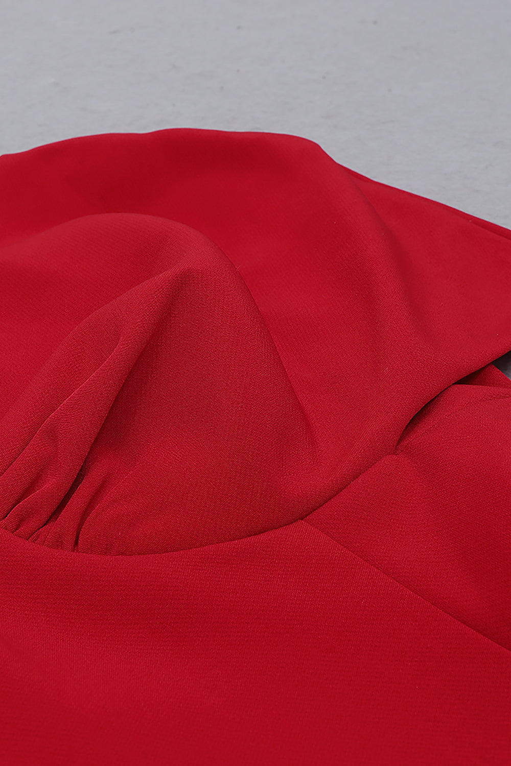 RED OFF-SHOULDER PLEATED A-LINE PARTY DRESS