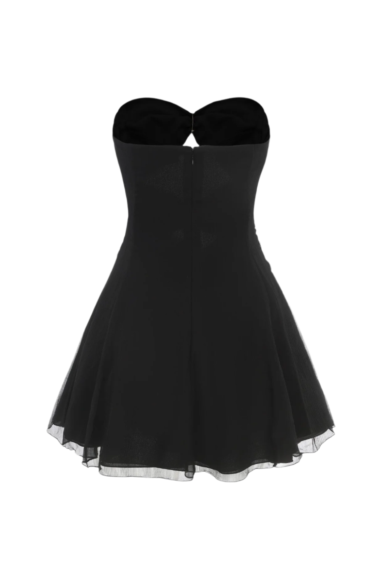 BLACK STRAPLESS CUTOUT MINI DRESS, PARTY NIGHT