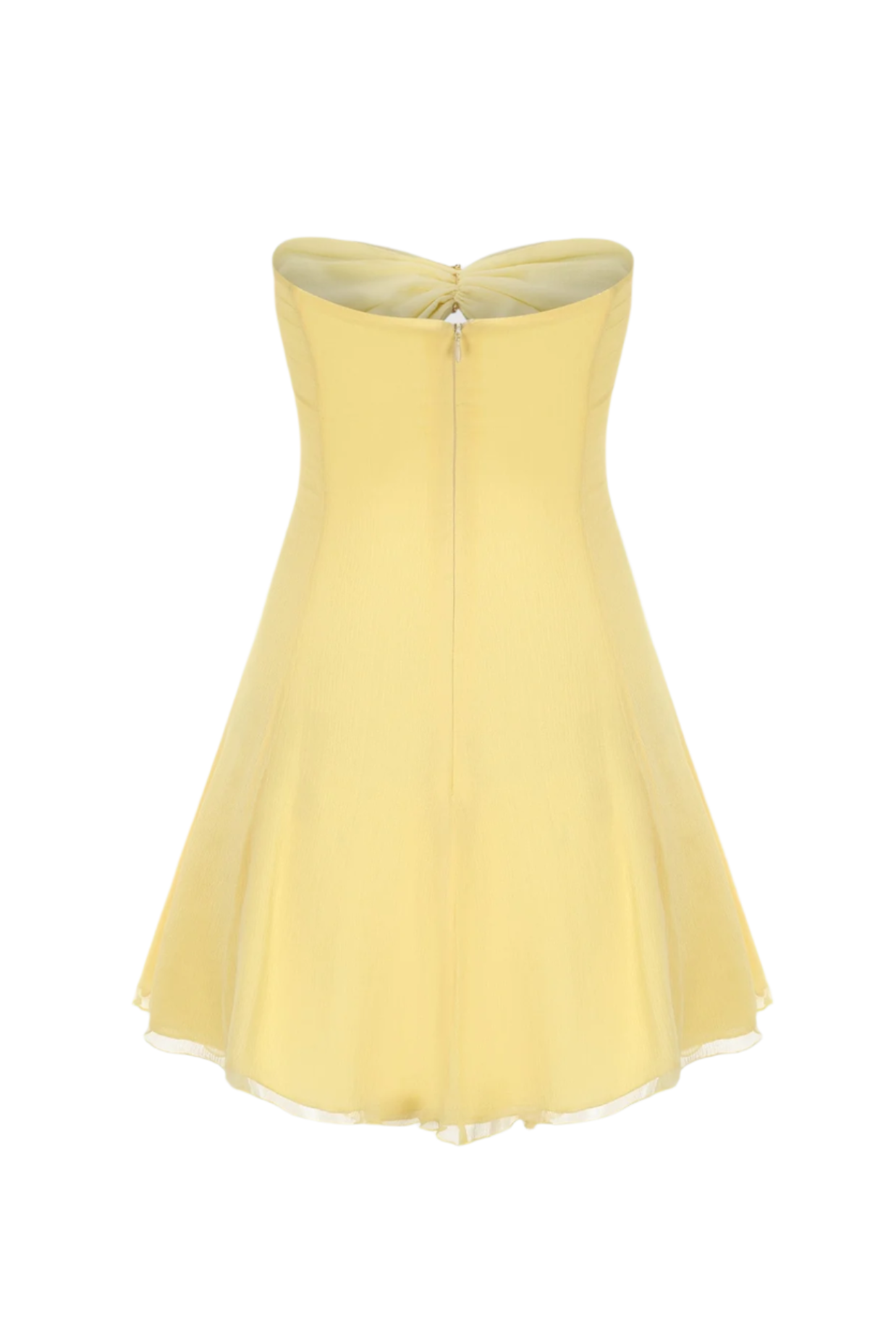 RERYNNE STRAPLESS YELLOW MINI DRESS FOR PARTY