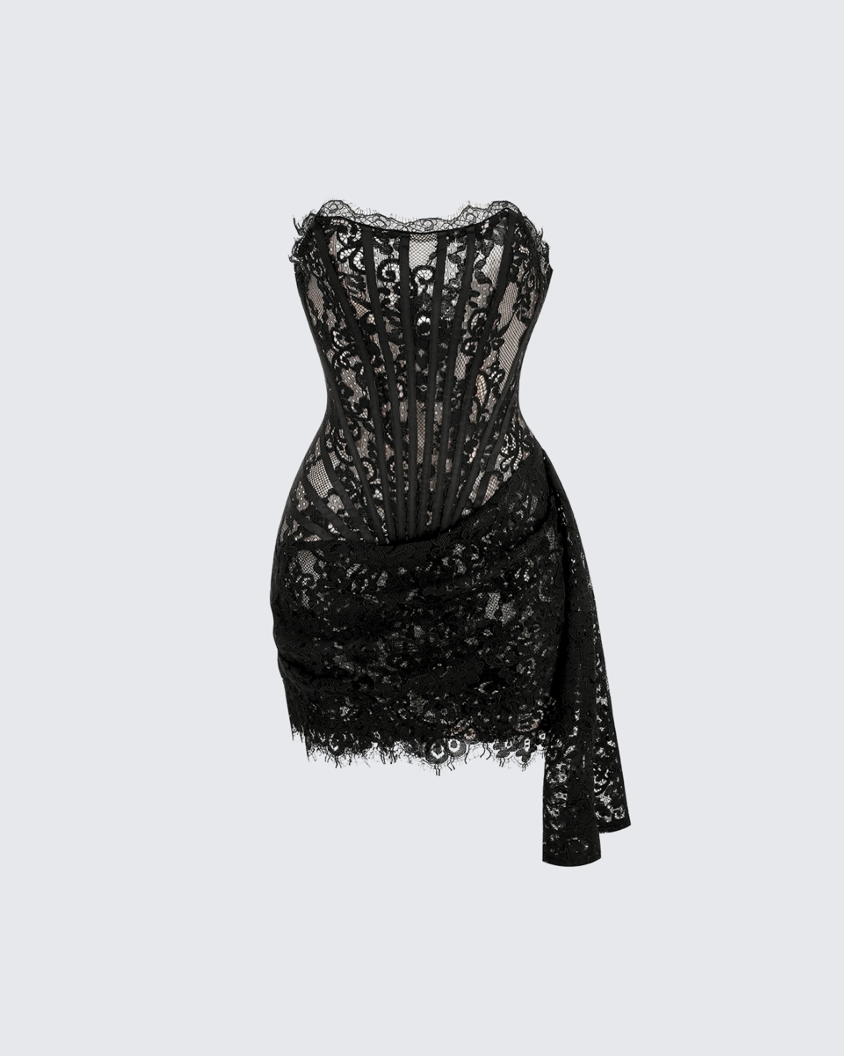 ANGEL CORSET DRAPED MINI DRESS FOR PARTY