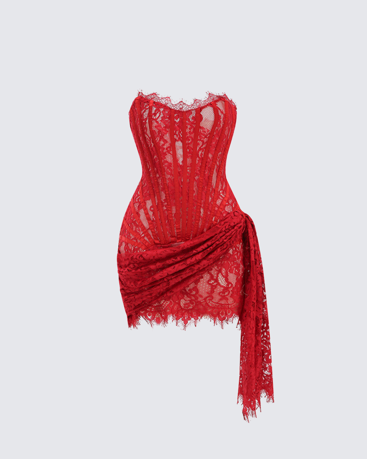 ANGEL CORSET DRAPED MINI DRESS FOR PARTY