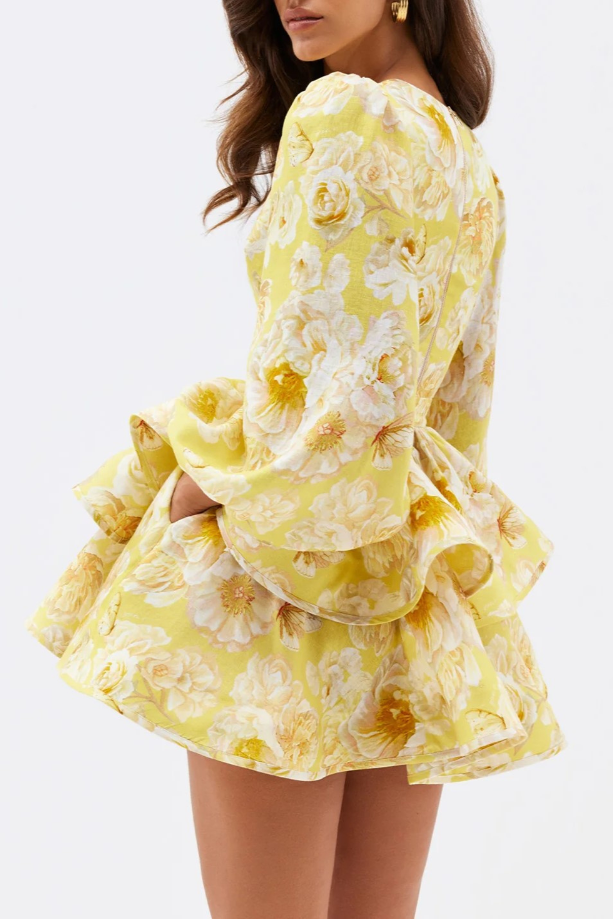RICARDO FLORAL PRINT MINI DRESS FOR PARTY