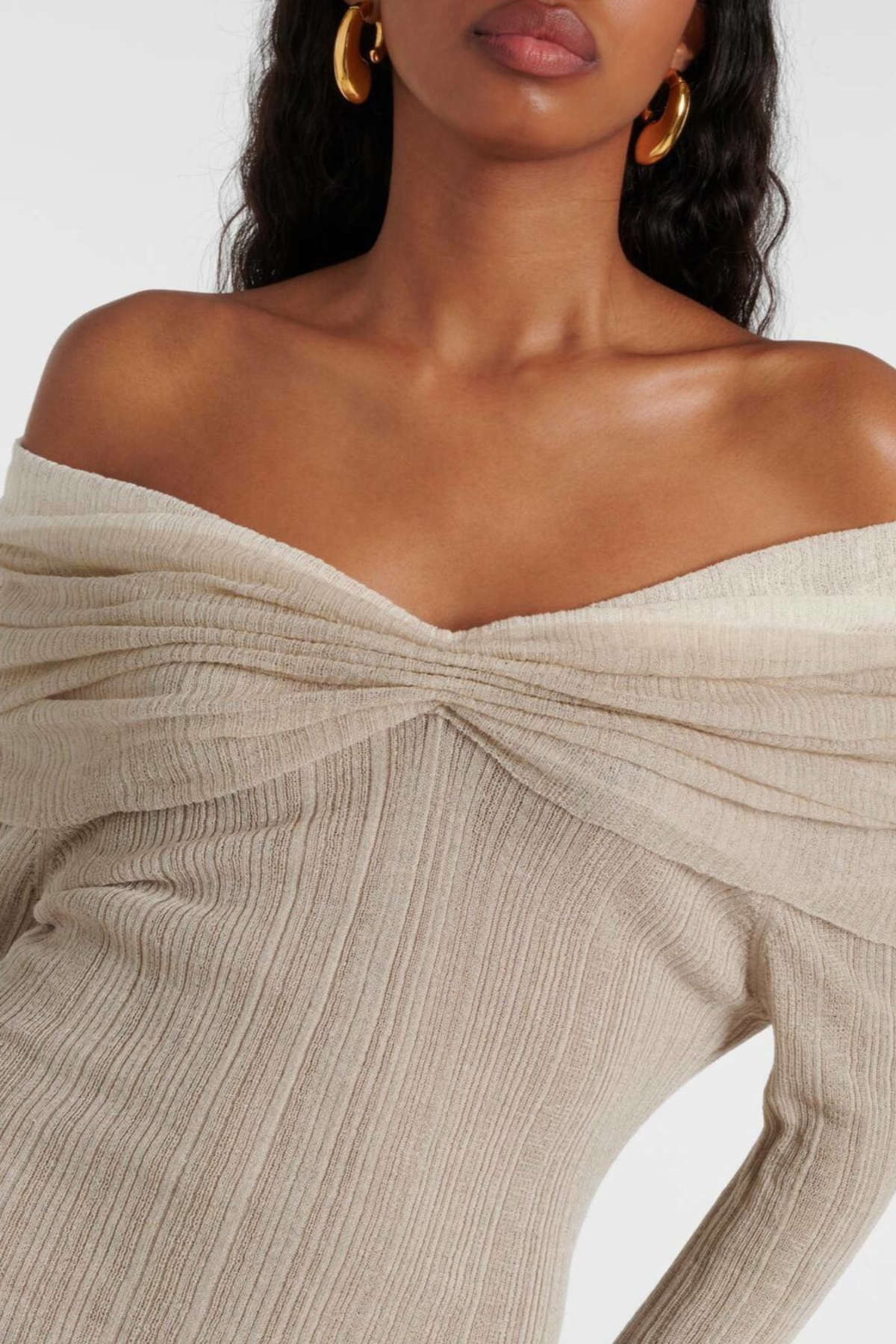 RosaraOffShoulderKnitMiniDress_4 ROSARA OFF-SHOULDER KNIT MINI DRESS, PARTY