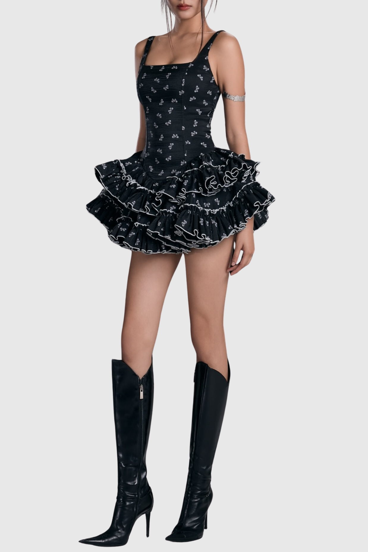 BERKELEY RUFFLE MINI DRESS FOR PARTY