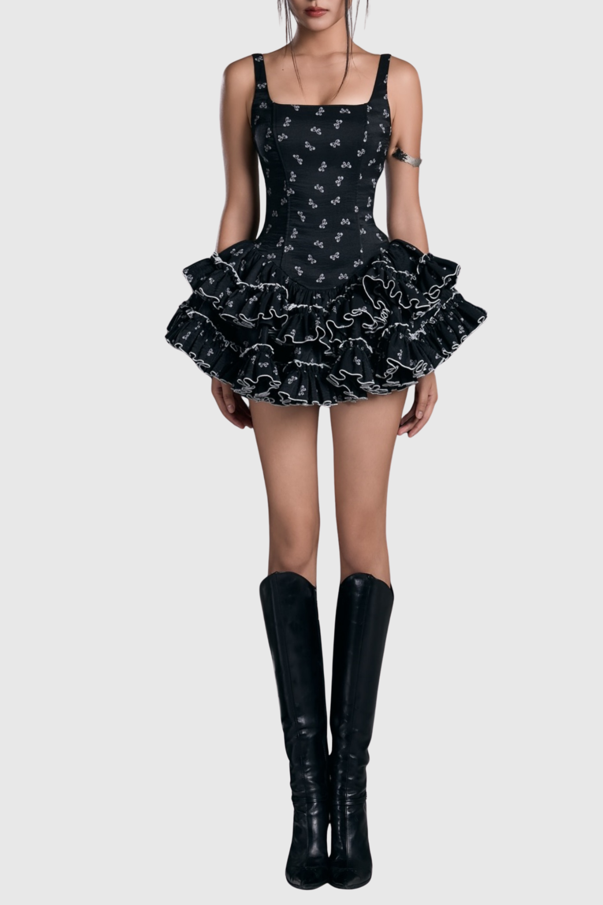 BERKELEY RUFFLE MINI DRESS FOR PARTY