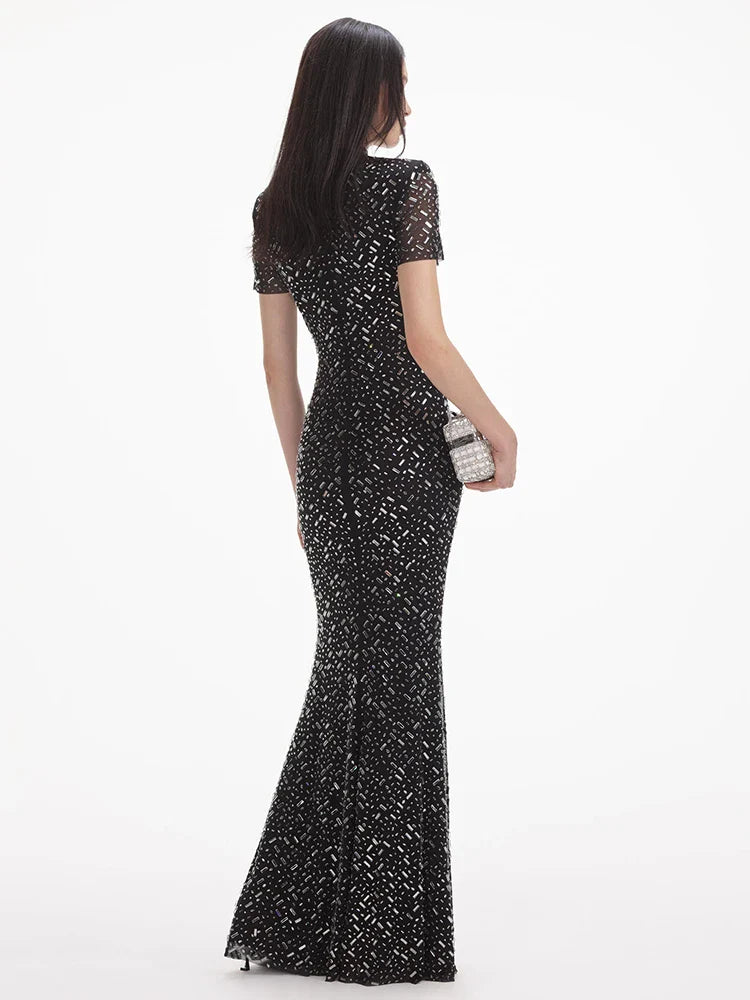LINDSAY MAXI DRESS FOR WEDDING GUEST ELEGANT