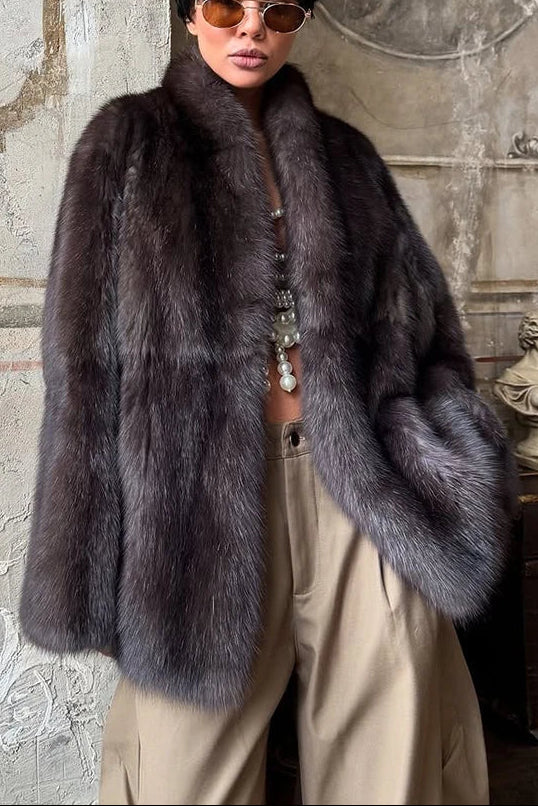 LEILA FUR COAT: WINTER LUXURY OVERSIZED
