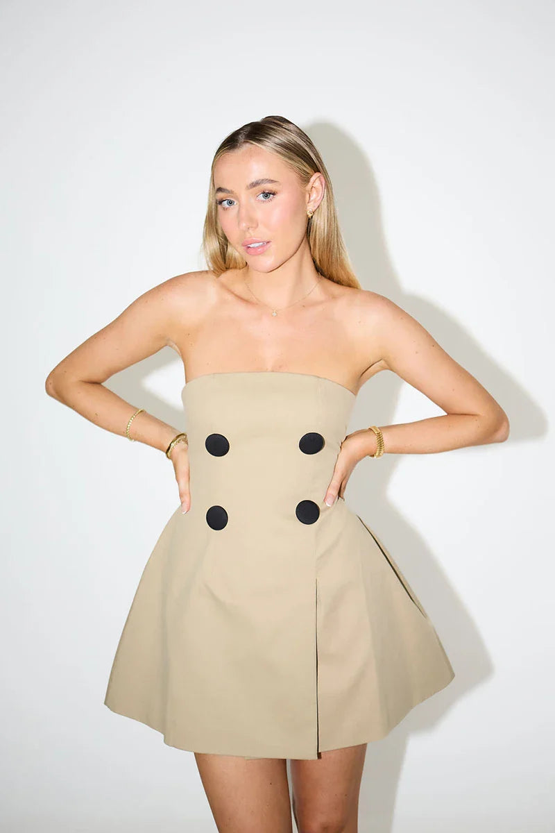 NEIRA OFF-SHOULDER STRAPLESS SEXY MINI DRESS
