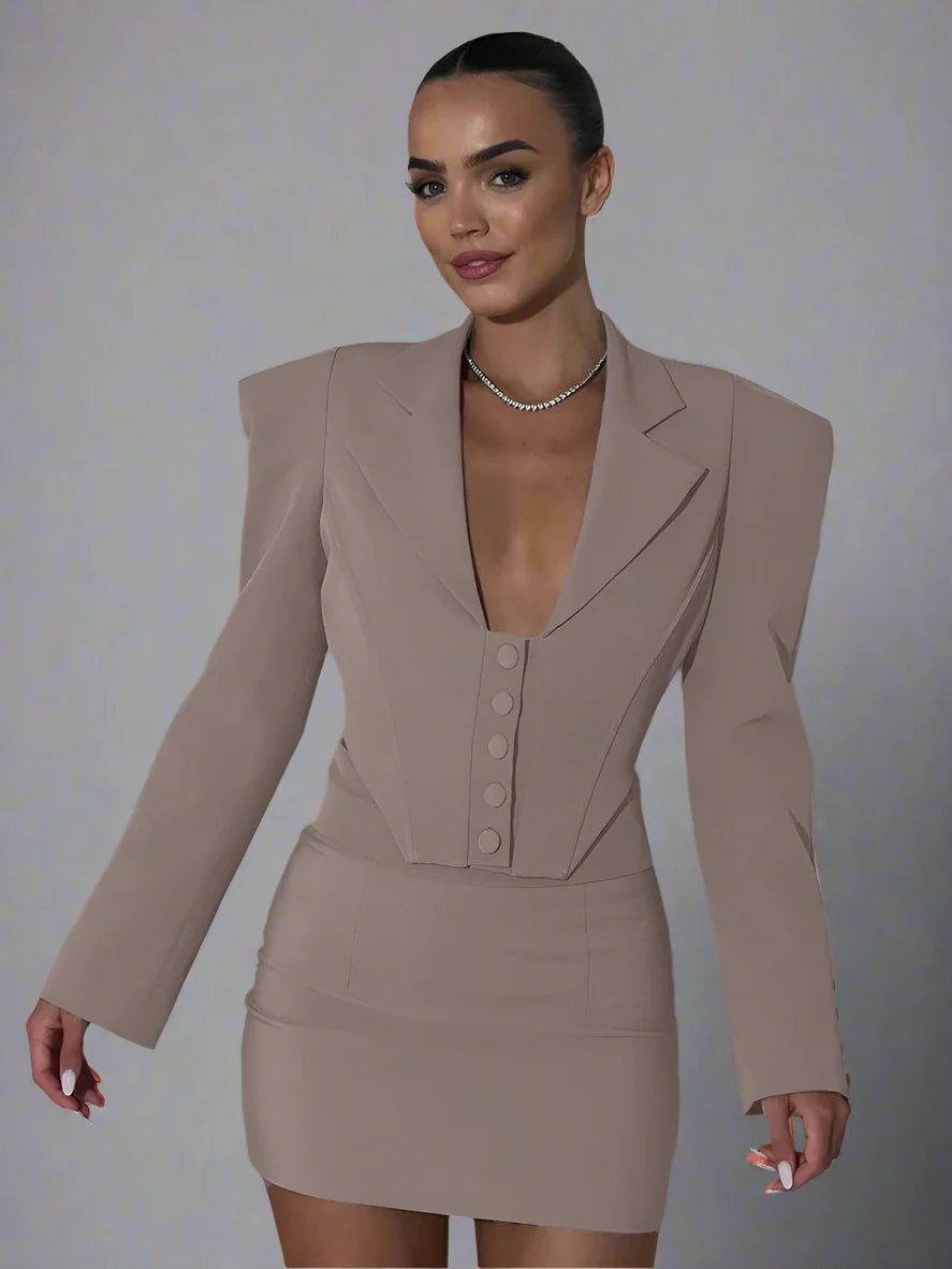 LINA TWO PIECE SET - ELEGANT PARTY OUTFIT
