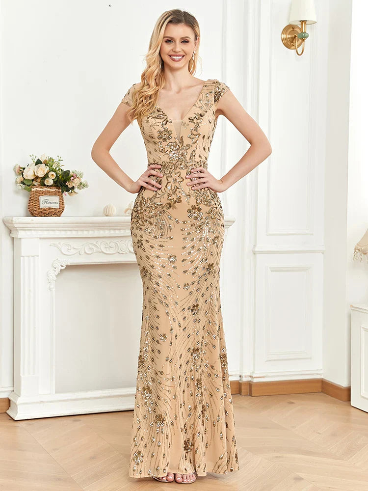 RYANN MAXI DRESS, A-LINE, WEDDING GUEST