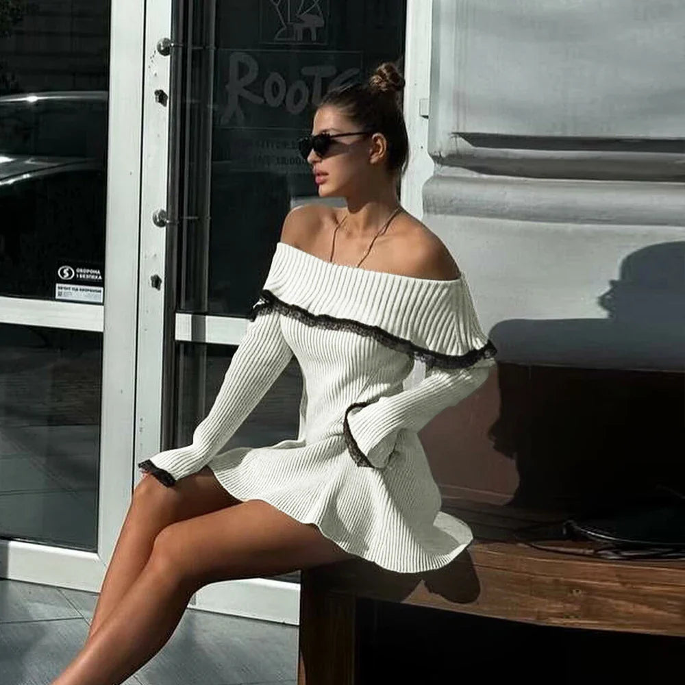 TESS MINI DRESS - ROMANTIC WHITE PARTY GOWN