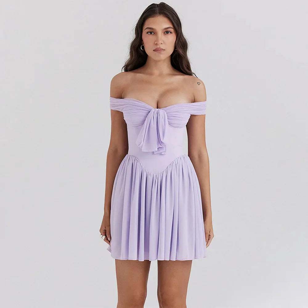 AISHA MINI DRESS - ELEGANT COCKTAIL PARTY SILHOUETTE