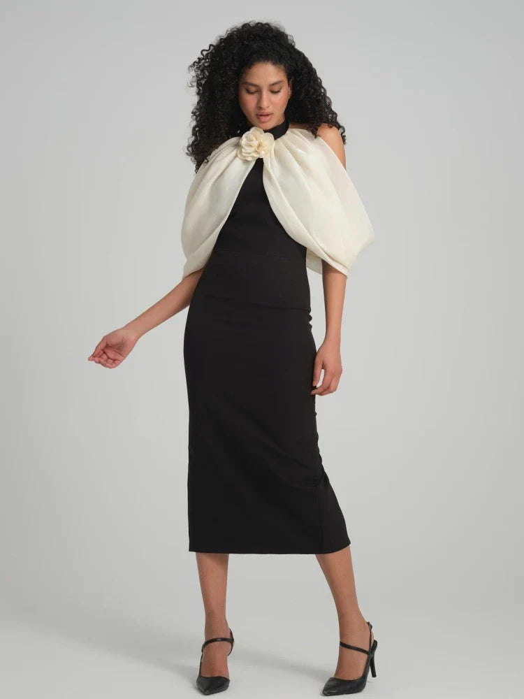 S2e244ceafd8e431b92e12f87cebc5da4a DAYANARA MIDI DRESS - ELEGANT A-LINE FOR WEDDING GUEST